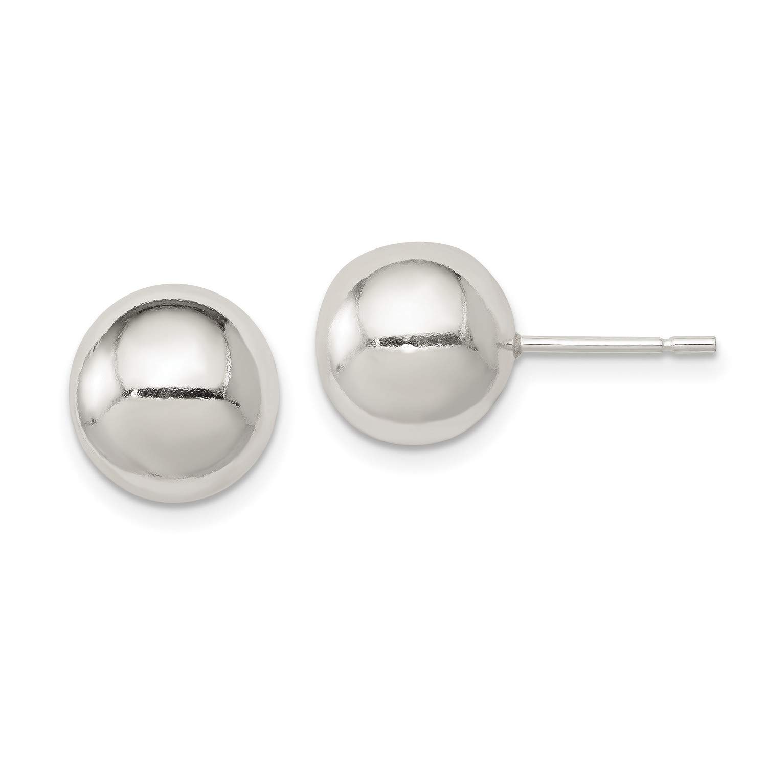10mm Sterling Silver Polished Ball Stud Earrings for Women - Hypoallergenic & Tarnish Resistant - Perfect for Everyday Wear, Parties & Gifts