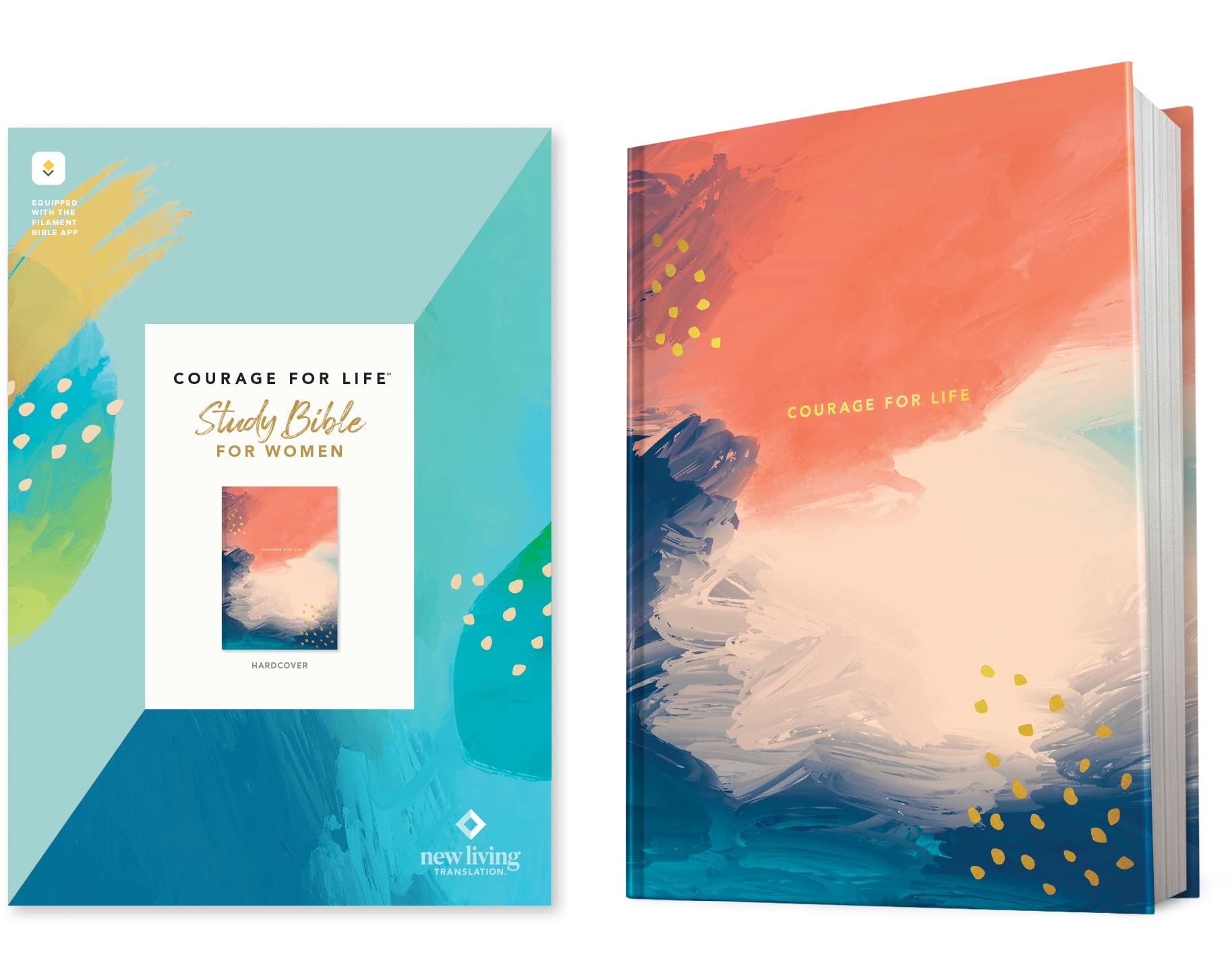 NLT Courage For Life Study Bible for Women - Filament Enabled Hardcover - Perfect for Daily Devotionals, Bible Study Groups & Personal Reflection