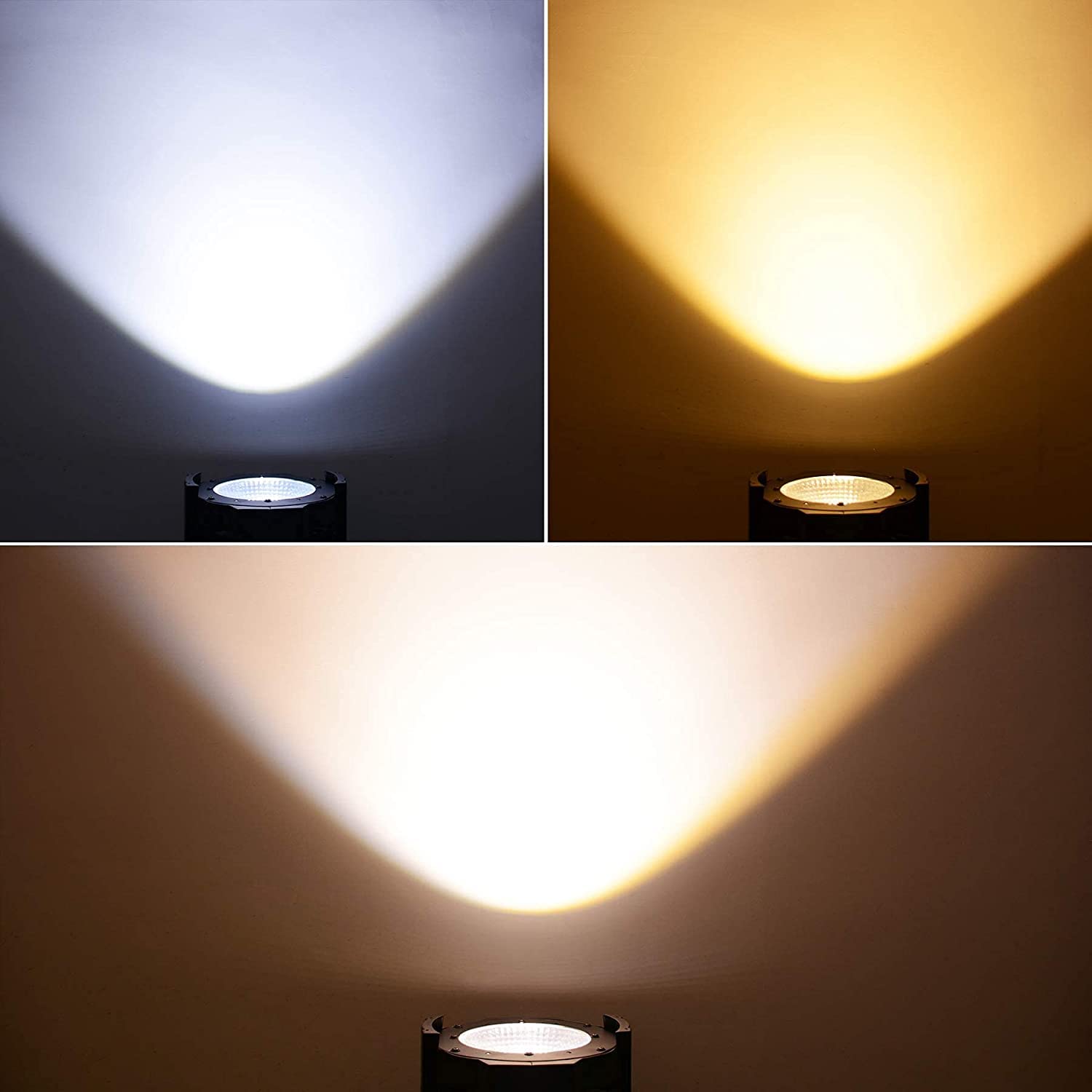BETOPPER 200W COB LED Stage Lights - Warm & Cool White DMX Par Can Lights with Master-Slave Mode - Professional Spotlights & Fresnel Lights for Church Stage, Wedding Reception, Theater Performance, and Photo Studio Lighting