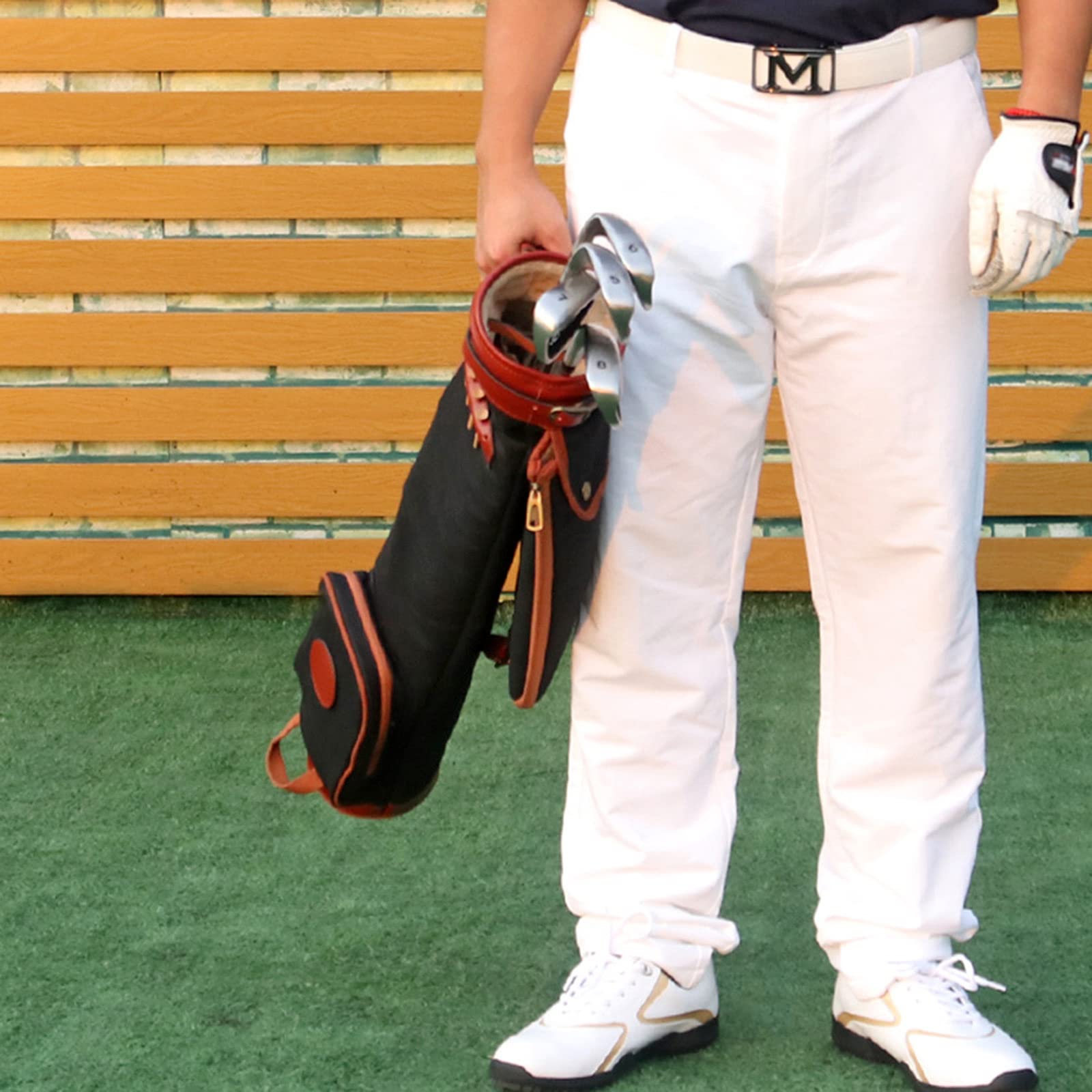Vintage Golf Club Carry Bag - Durable Canvas & Leather Travel Case for Golf Clubs - Perfect for Golf Trips, Tournaments & Practice Sessions
