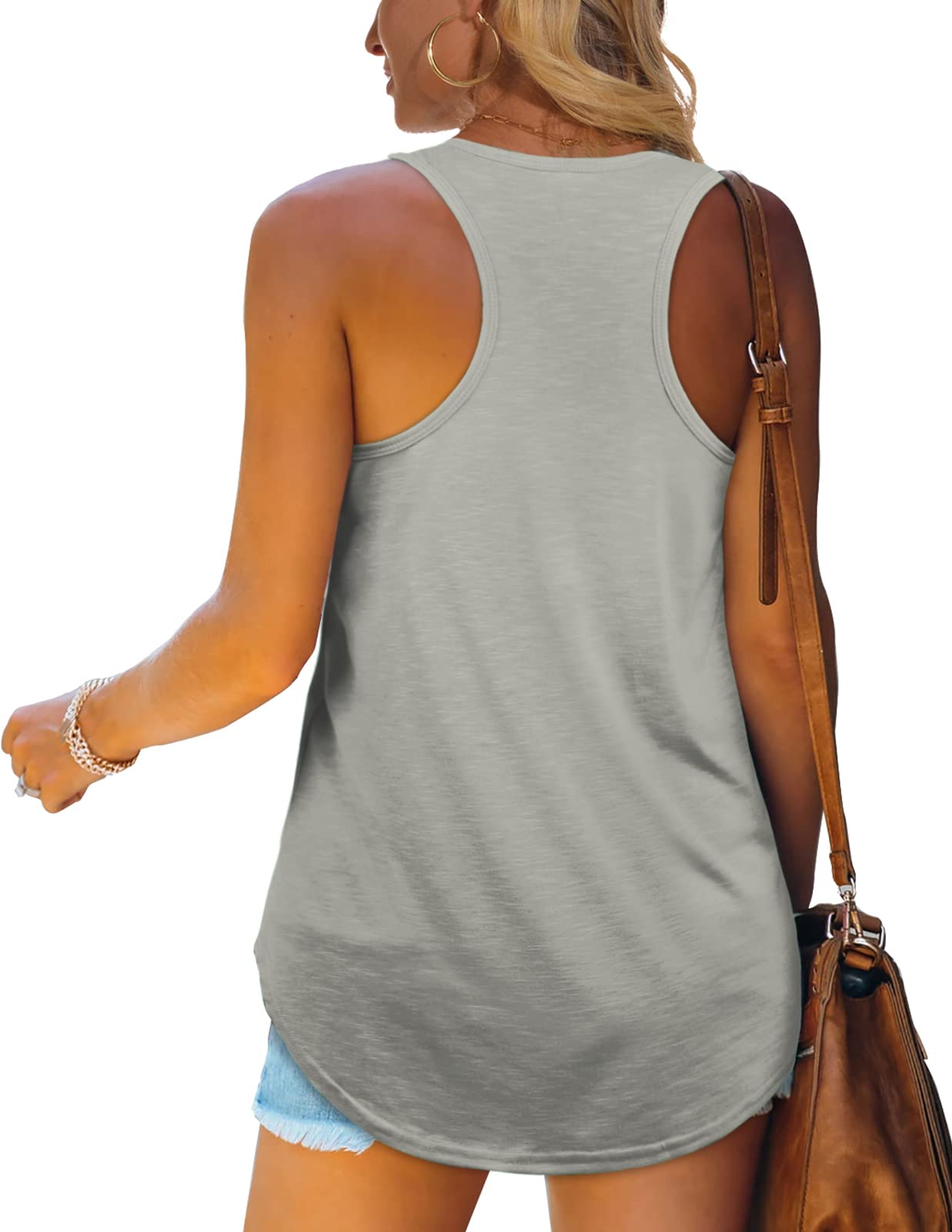 Women's Racerback Tank Tops - Loose Fit Summer Shirts for Women | Casual Wear, Yoga, Gym & Beach Outfits