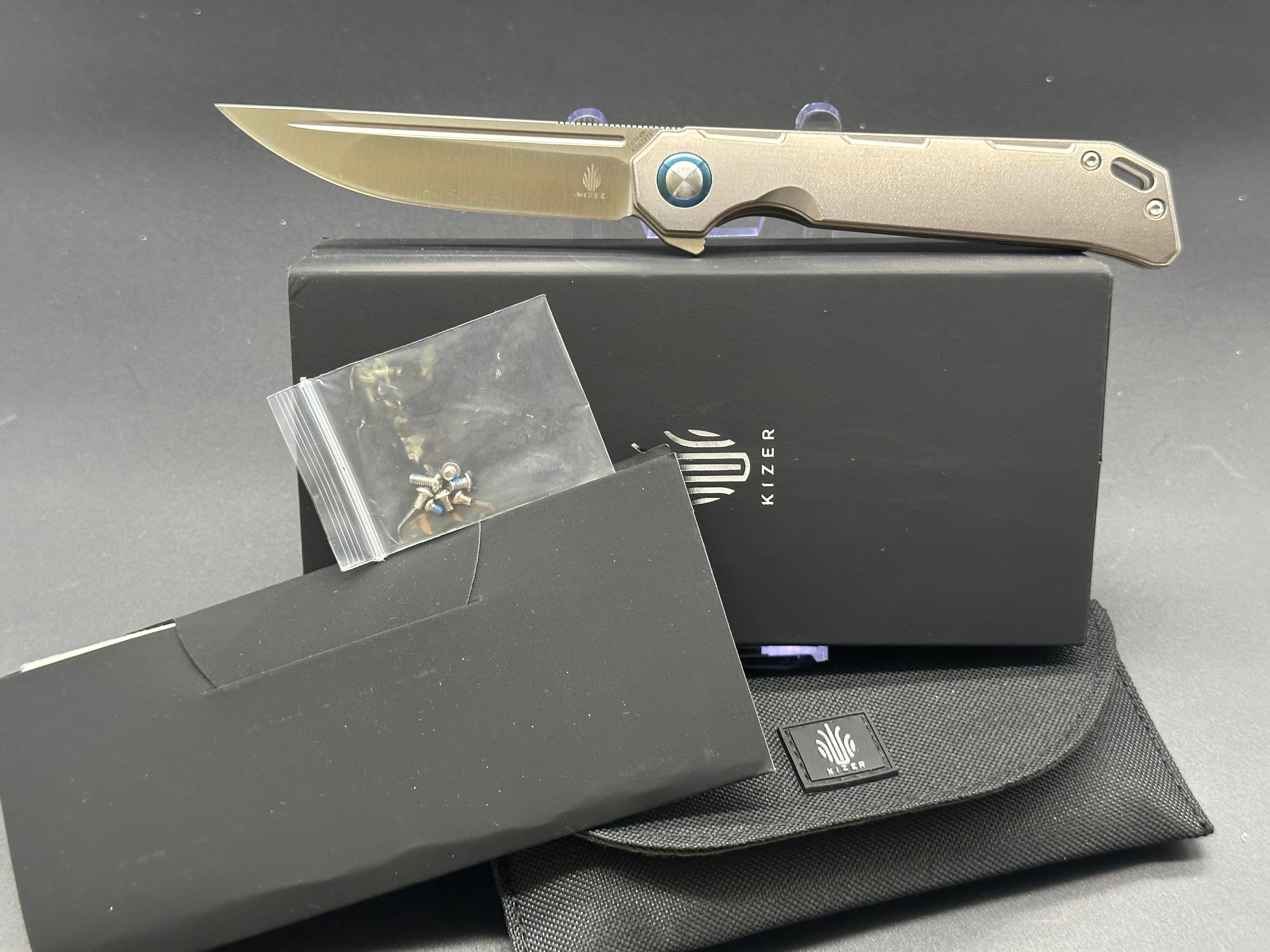 Kizer Begleiter Titanium Folding Pocket Knife - Premium EDC Knife for Outdoor, Camping, Hiking & Everyday Carry