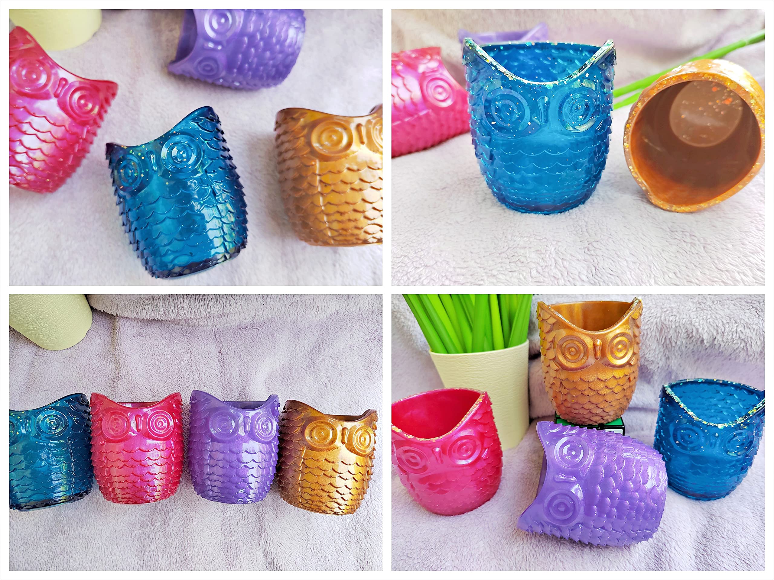 Large Owl Epoxy Silicone Molds for Resin Casting - DIY Pen Cup, Storage Box, Candle Holder, Makeup Brush Organizer & Flower Pot Decor - Perfect for Crafting, Home Decor & Gift Making