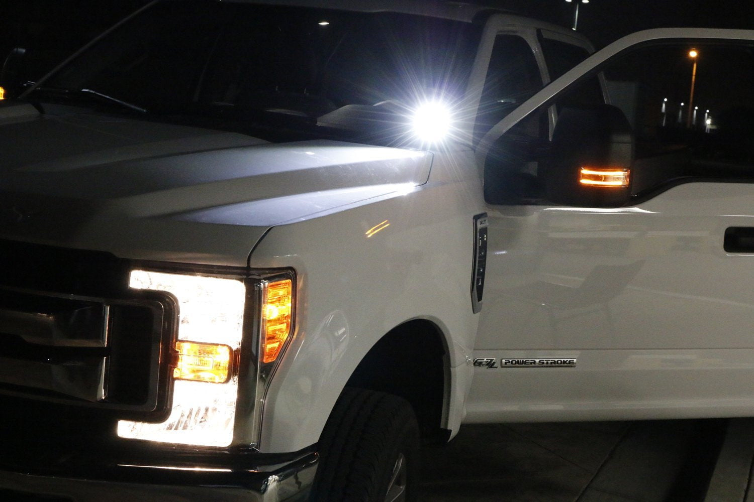 40W CREE LED Pods with A-Pillar Brackets & Wiring Kit for 2015-2020 Ford F150, 2017+ F250 F350 Super Duty - Off-Road Lighting for Night Driving & Truck Accessories