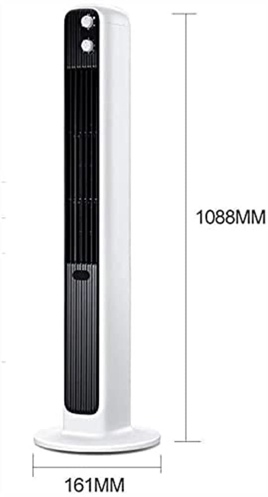 60° Oscillating Bladeless Tower Fan - 3 Speed Settings with 2H Timer - Ultra Quiet Cooling for Bedroom, Office & Living Room - White - Perfect for Home, Office & Summer Use