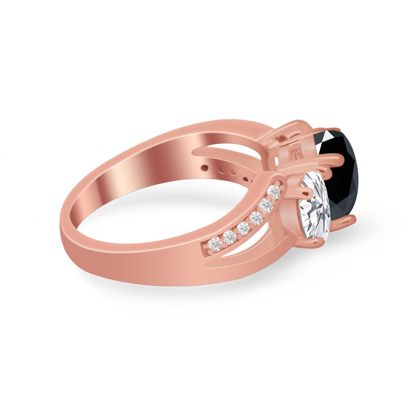 3 Stone Oval Wedding Ring - 925 Sterling Silver with Simulated Cubic Zirconia | Elegant Engagement, Anniversary & Bridal Jewelry Gift for Women