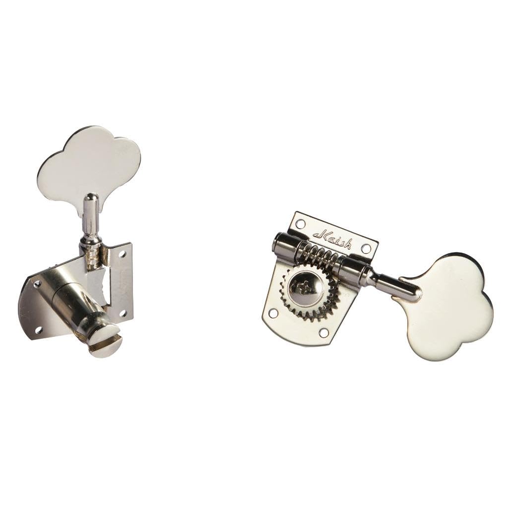 KAISH Nickel Cloverleaf Bass Tuners - Precision Tuning Machines for Jazz & Precision Bass (J Bass/P Bass) - Perfect for Standard & Highway One Series - Ideal for Live Performances & Studio Recording