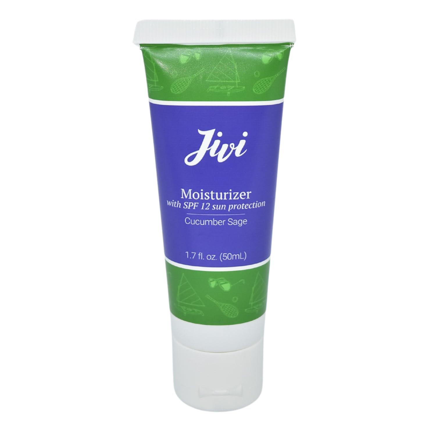 Organic Face Moisturizer with SPF 12 | Cucumber Sage Formula for Sensitive & Oily Skin | Reduces Redness & Prevents Sun Damage | 100% Natural Skincare | 1.7 fl oz | Perfect for Daily Sun Protection & Hydration