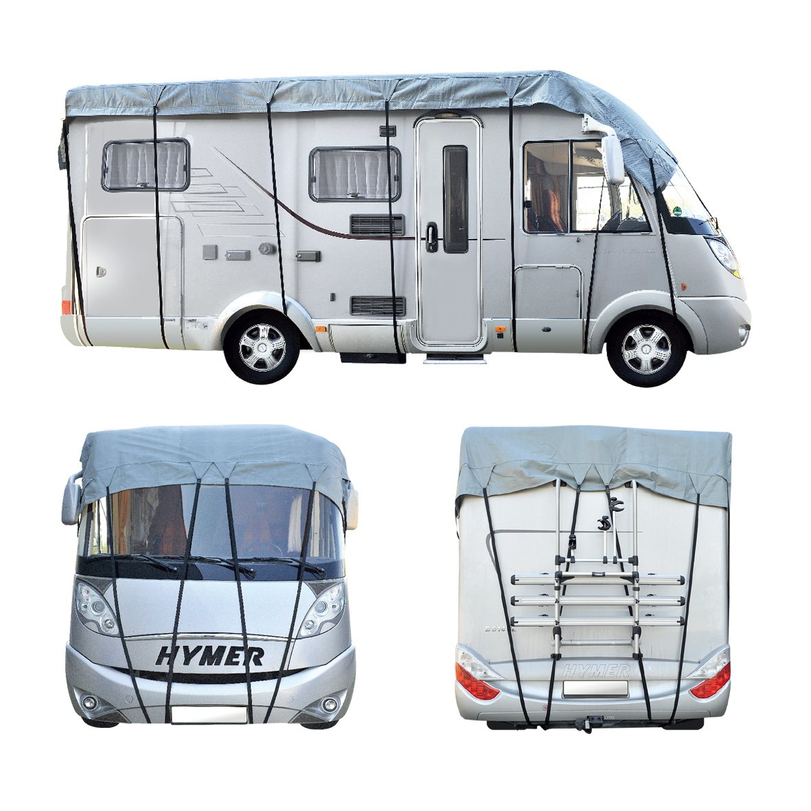 ProPlus 610277 Waterproof Caravan & Motorhome Cover - Heavy Duty UV Protection for Outdoor Storage & Travel | Fits All Sizes | All-Weather Protection for Camping & Road Trips