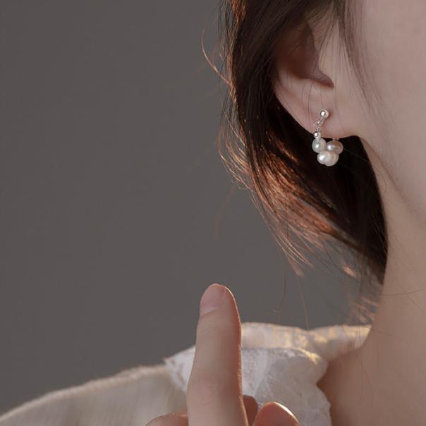 Freshwater Pearl Donut Gold Earrings for Women - 14K Gold Plated Dangle Earrings - Elegant Pearl Jewelry Gift for Birthday, Anniversary & Wedding | HE608 | Perfect for Office, Party & Special Occasions