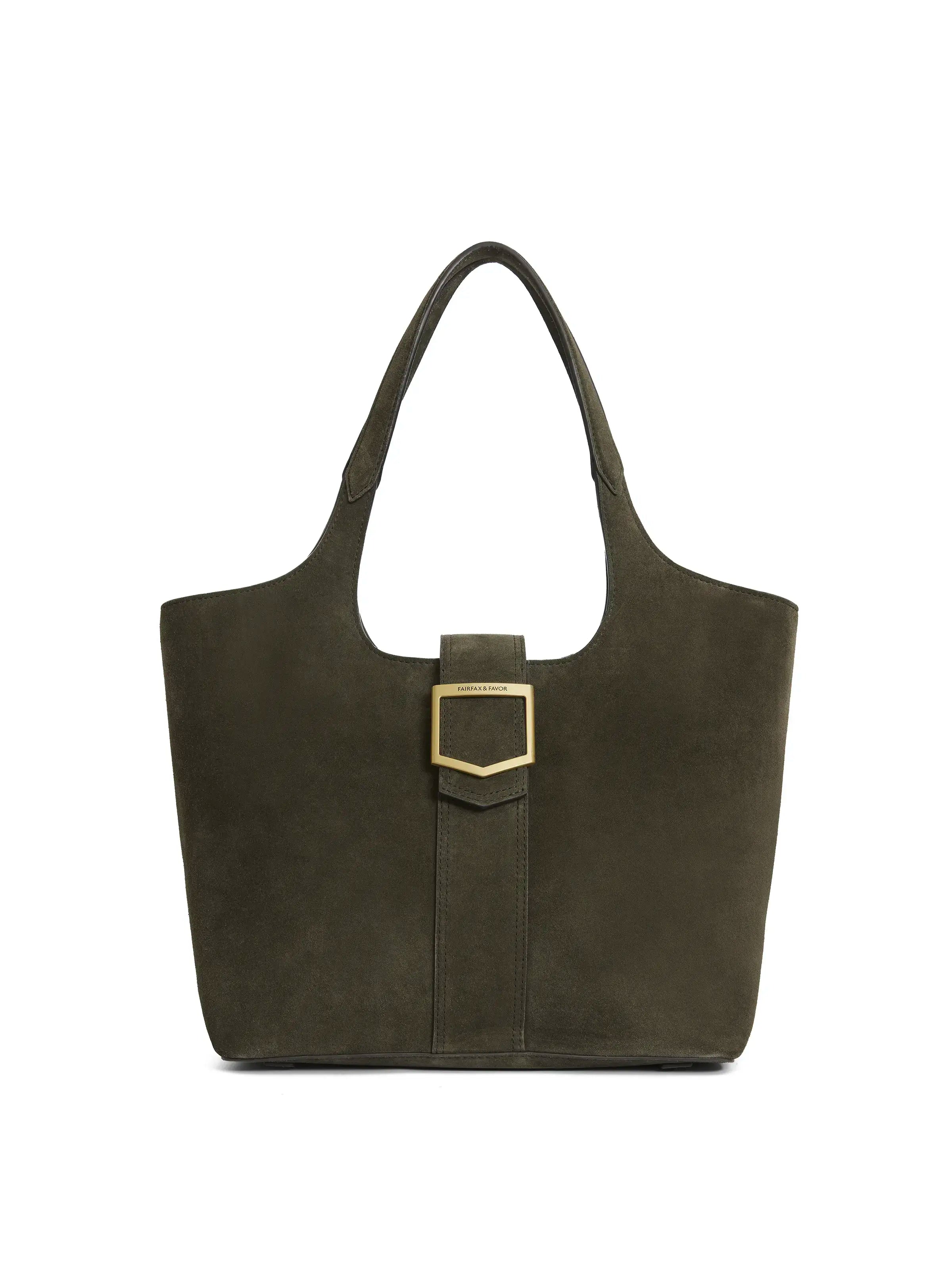 Belmont Tote Bag in Moss Green - Stylish & Spacious Women's Handbag for Work, Travel & Everyday Use