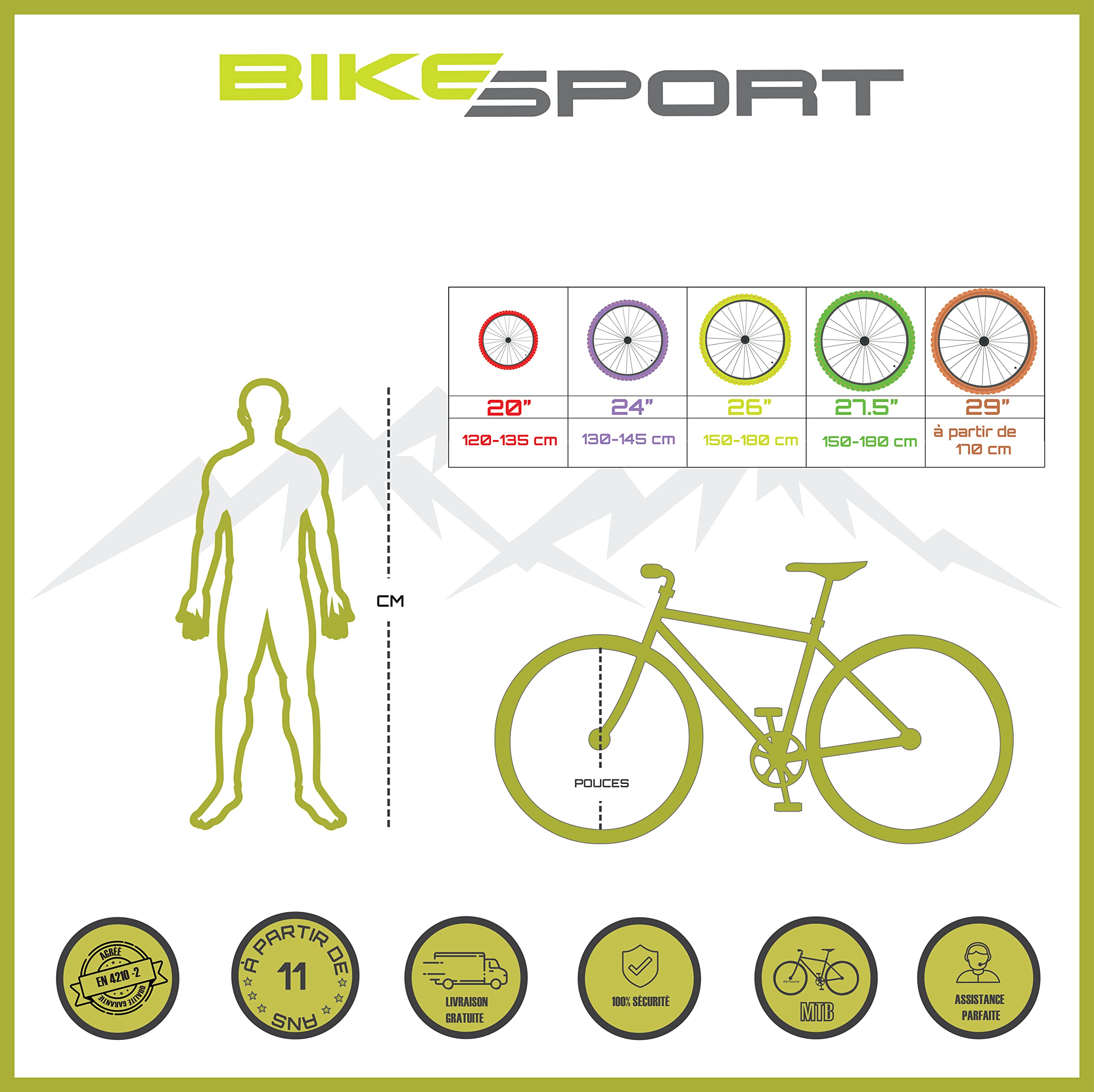 Bikesport Active 26 Inch 18-Speed Mountain Bike for Men & Boys - Ideal for Heights 155-170cm | Perfect for Trail Riding, Commuting & Outdoor Adventures