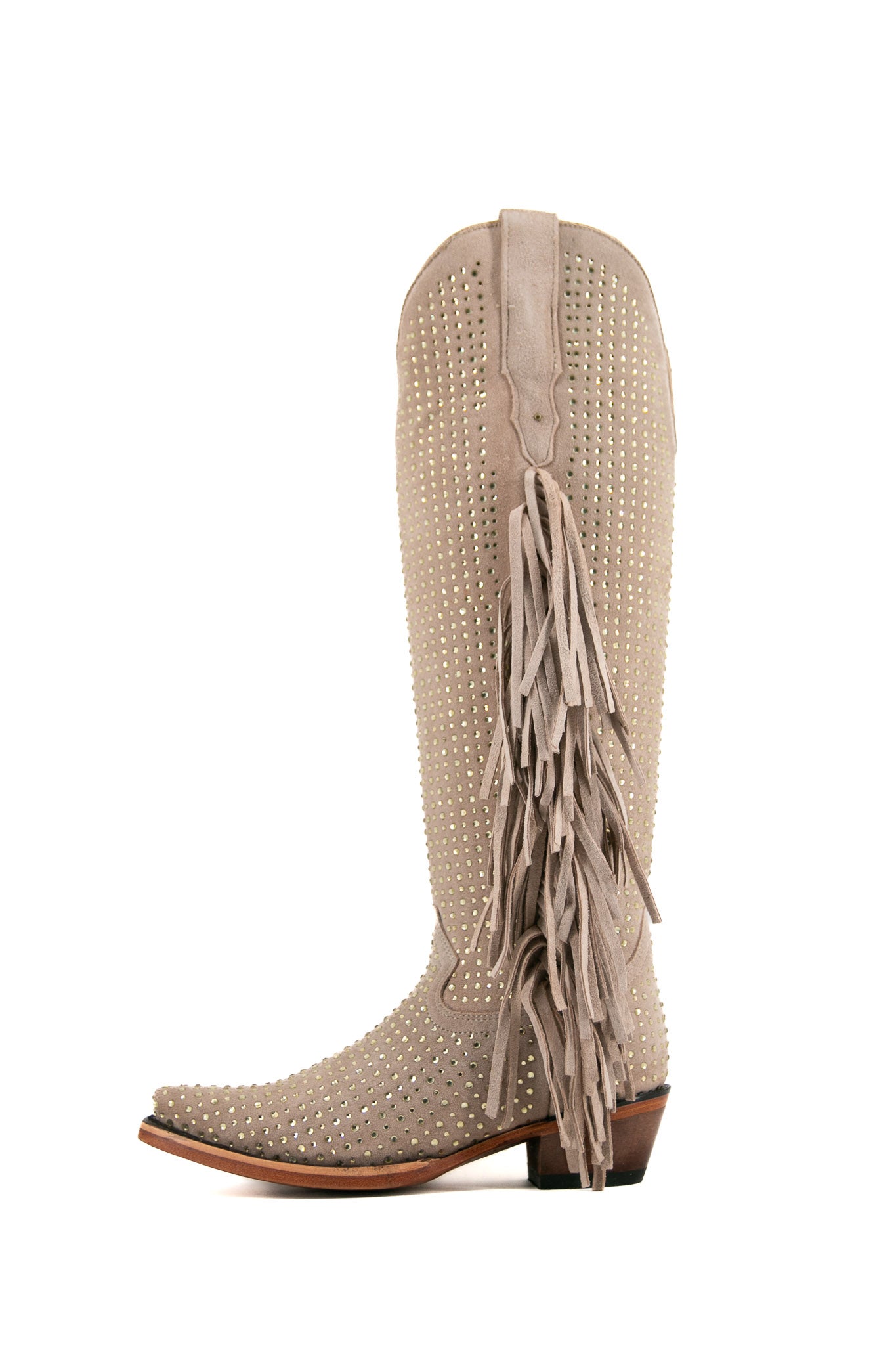 Vegas Sparkles Rhinestone Fringe Cowgirl Boots - Western Tall Snip Toe Boots for Women | Perfect for Country Concerts, Line Dancing & Rodeo Events