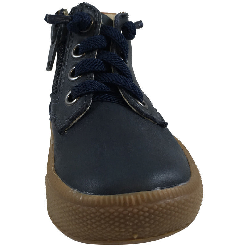 Old Soles Boys Girls Rover Navy High Top Lace Up Sneakers - Comfortable Kids Shoes for School, Play & Everyday Wear