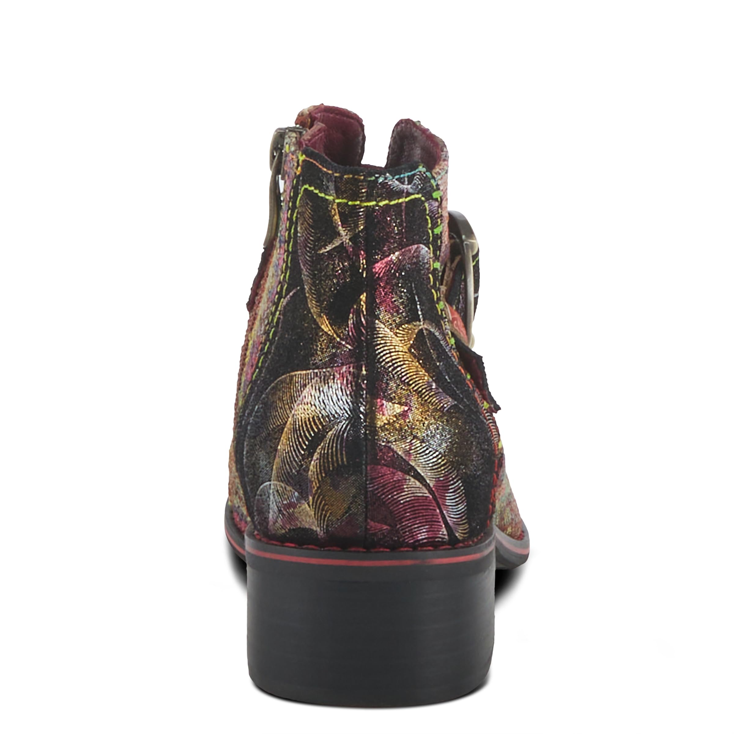 Spring Step L'Artiste Georgiana Women's Ankle Boots - Hand-Painted Leather Booties with Side Zipper Closure - Comfortable Casual & Outdoor Fashion Footwear for Fall/Winter Seasons (Perfect for Work, Dating & Travel)