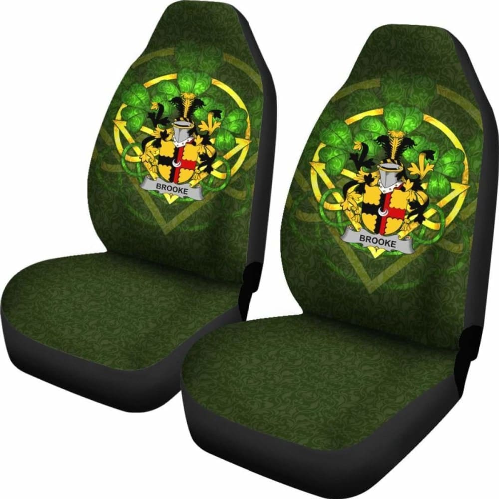 Brooke Ireland Car Seat Cover Set of 2 - Celtic Shamrock Design for Baby & Toddler - Waterproof & Non-Slip Protection - Perfect for Strollers, Shopping Carts, and Car Seats