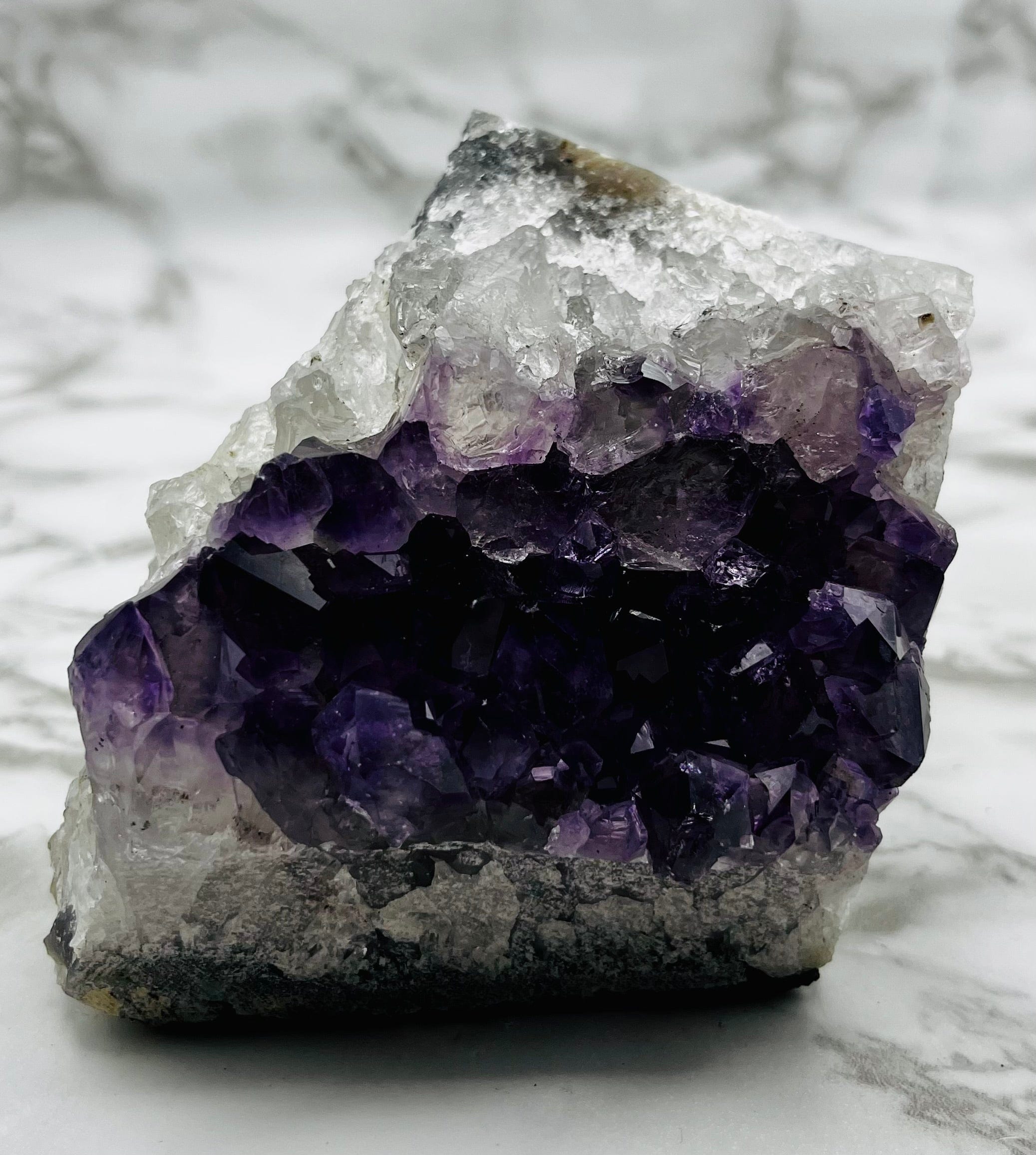 Natural Amethyst Cluster Specimen - Raw Purple Crystal Point for Healing, Meditation & Home Decor | Perfect for Spiritual Gifts & Crystal Collections