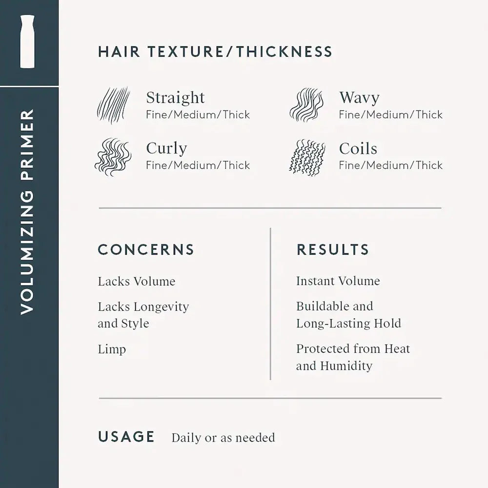 Virtue Volumizing Primer for Hair - Thickening & Texturizing Styling Spray for Fine, Thin Hair - Perfect for Daily Use & Special Occasions