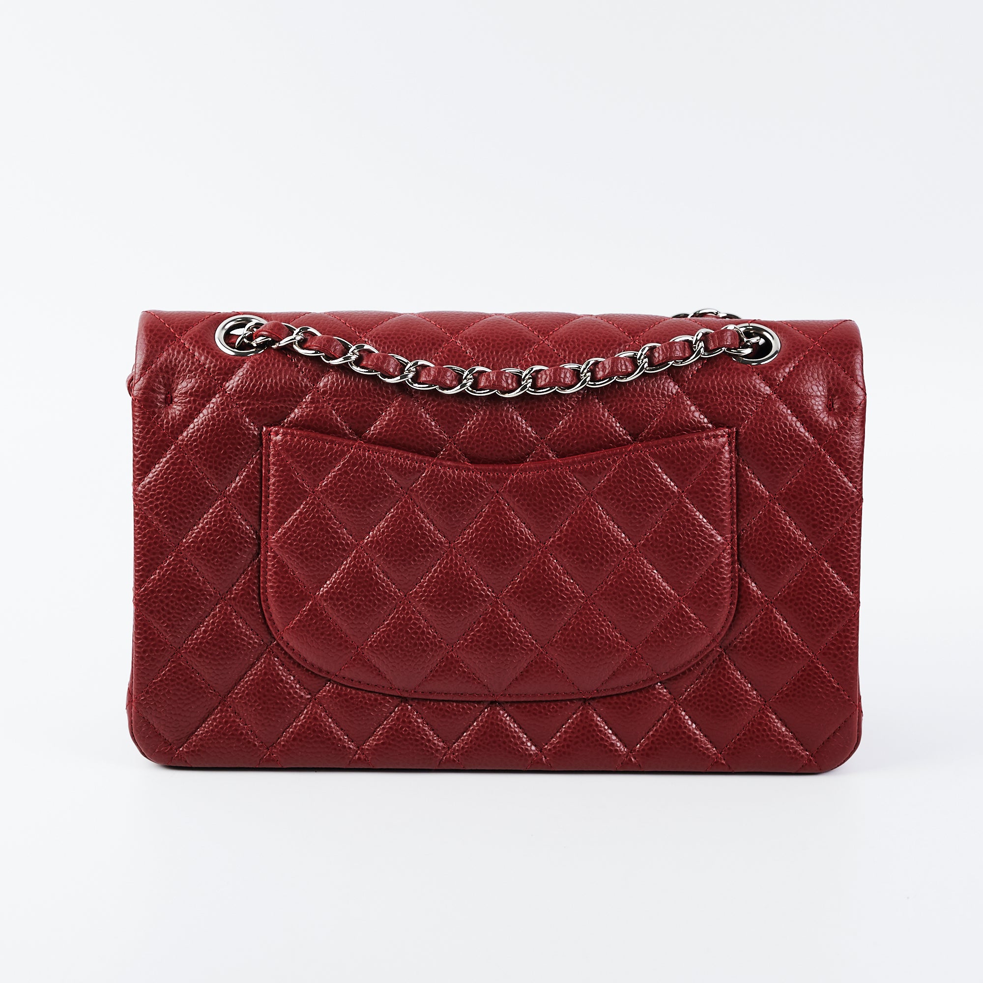 Chanel Medium/Large Caviar Double Classic Flap Bag in Red | Luxury Designer Handbag for Women | Perfect for Parties, Date Nights & Special Occasions