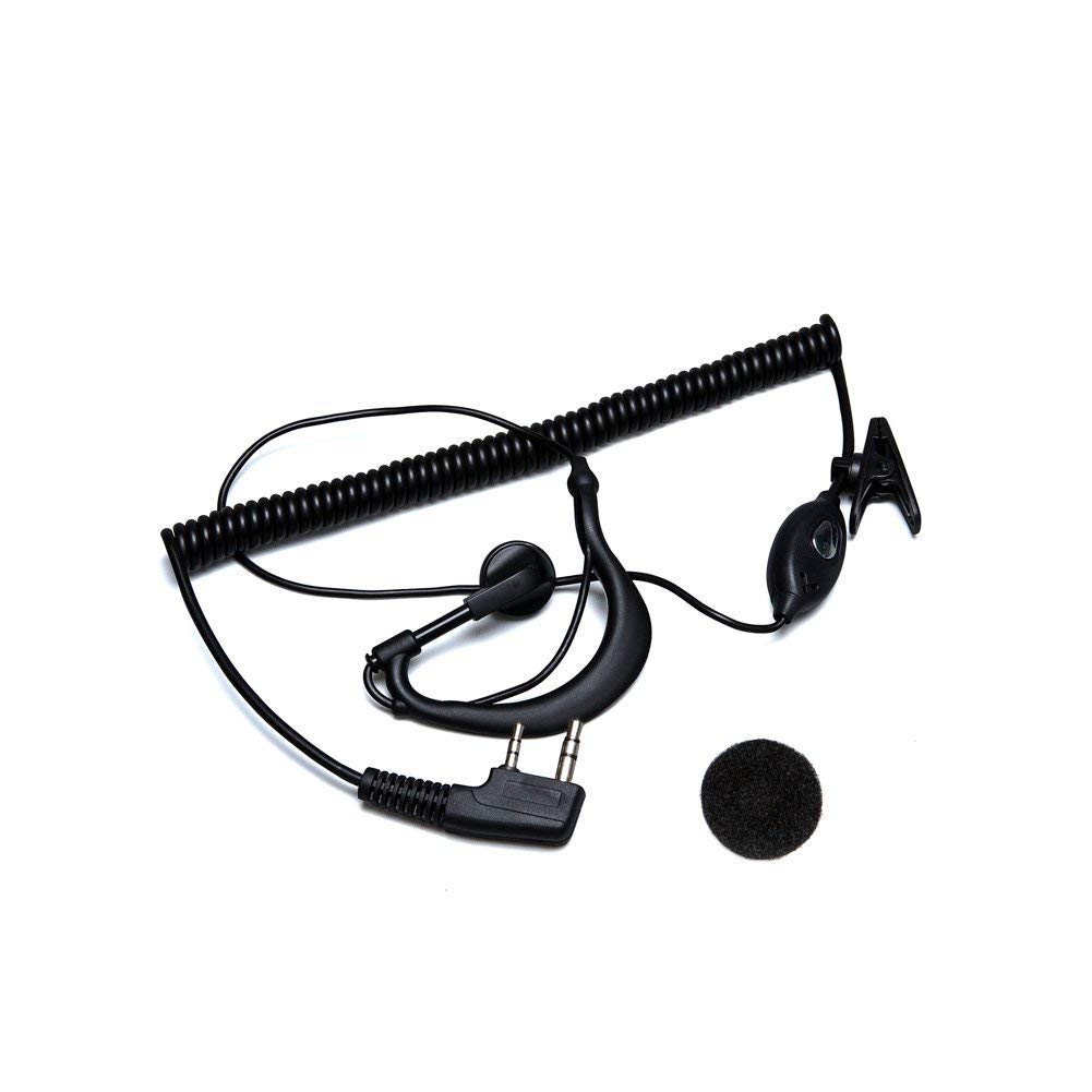 20 Pack Walkie Talkie Earpiece Headset with PTT Mic - 2 Pin G-Shape Design Compatible with Retevis, Kenwood, PUXING, Baofeng UV5R/UV82/888S/777S/H777, RT21/RT22 Radios - Ideal for Security, Construction & Outdoor Communication