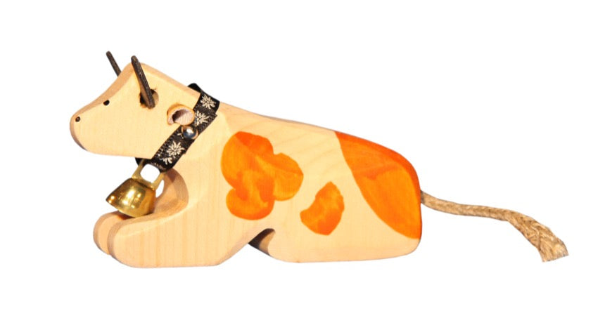 Marc Trauffer Traditional Swiss Cows Figurine - Authentic Swiss Decor for Home & Office - Perfect for Farmhouse, Alpine, and European Style Decorations