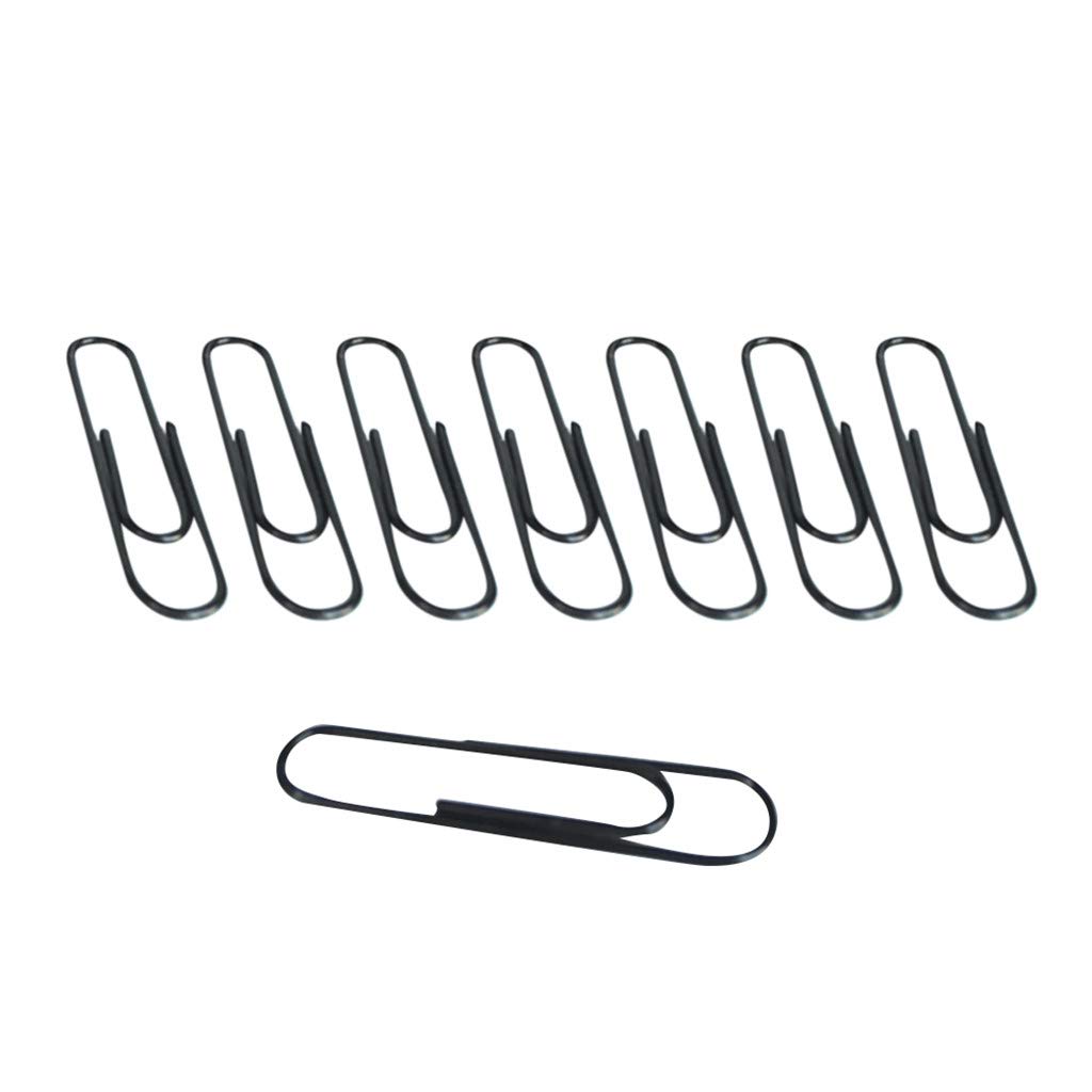 100PCS Black Paper Clips for School, Office & Stationery Supplies - Perfect for Organizing Documents, Study Notes, and Kids' Art Projects