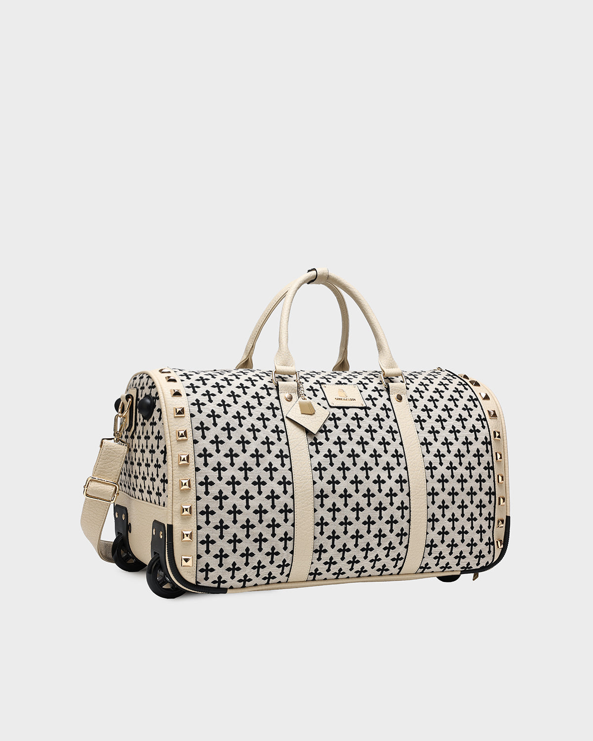 Premium Cream White Cross Rolling Travel Luggage Set - Lightweight & Durable Suitcase for Business Trips, Vacations & Air Travel
