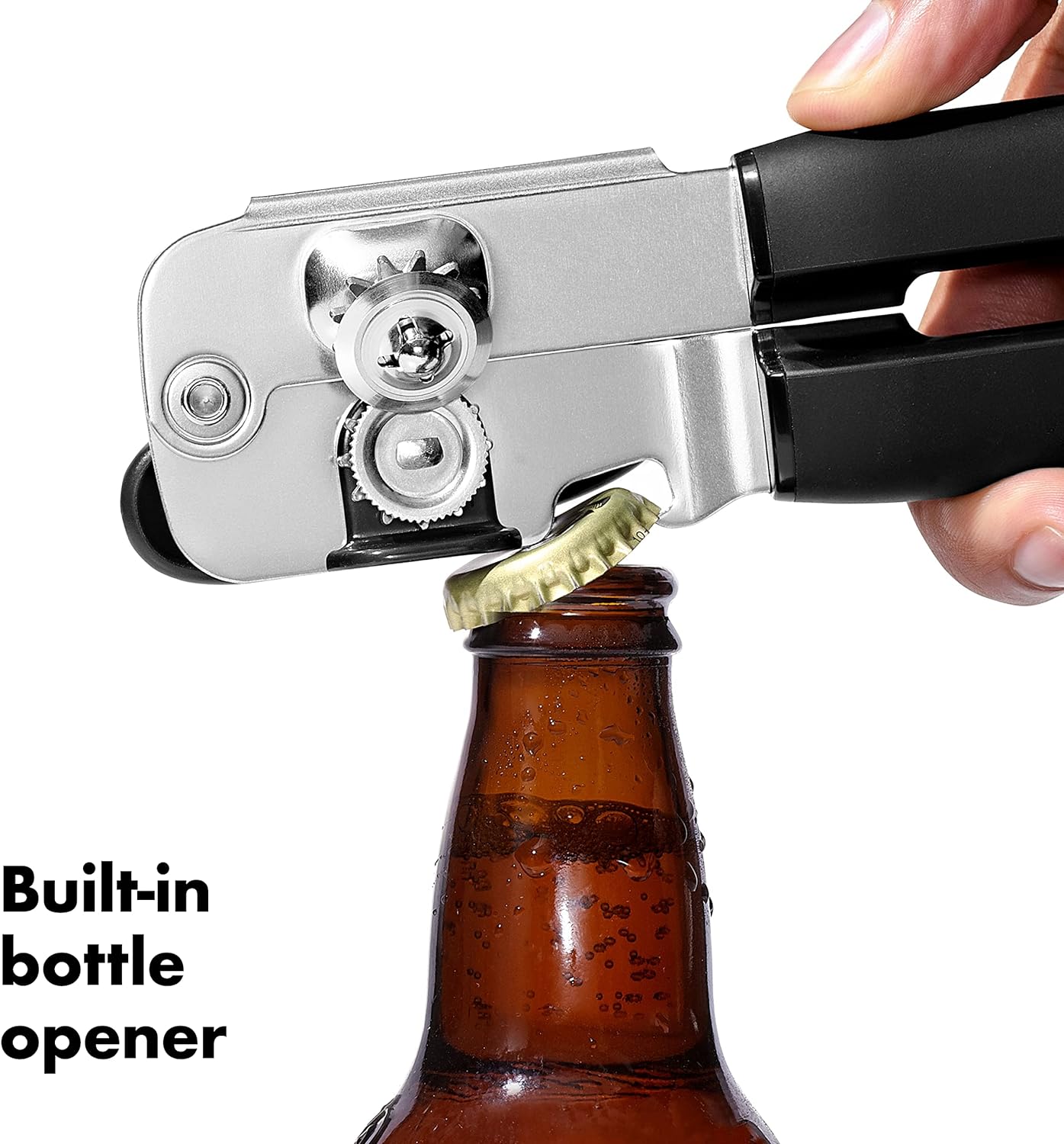 OXO GOOD GRIPS Smooth Edge Can Opener - Safe, Easy to Use Kitchen Tool for Opening Cans Without Sharp Edges - Perfect for Home Cooking, Camping & Emergency Preparedness