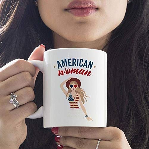 4th of July 2019 Independence Day Patriotic Coffee Mug 11oz - American Flag Design Ceramic Cup for Hot & Cold Drinks - Perfect for Home, Office, or Patriotic Party Decor