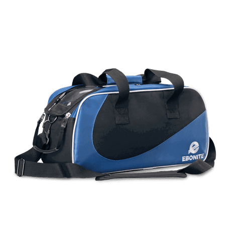 Premium Ebonite Double Tote Blue Bowling Bag for Men & Women - Perfect for League Play, Tournaments & Practice Sessions