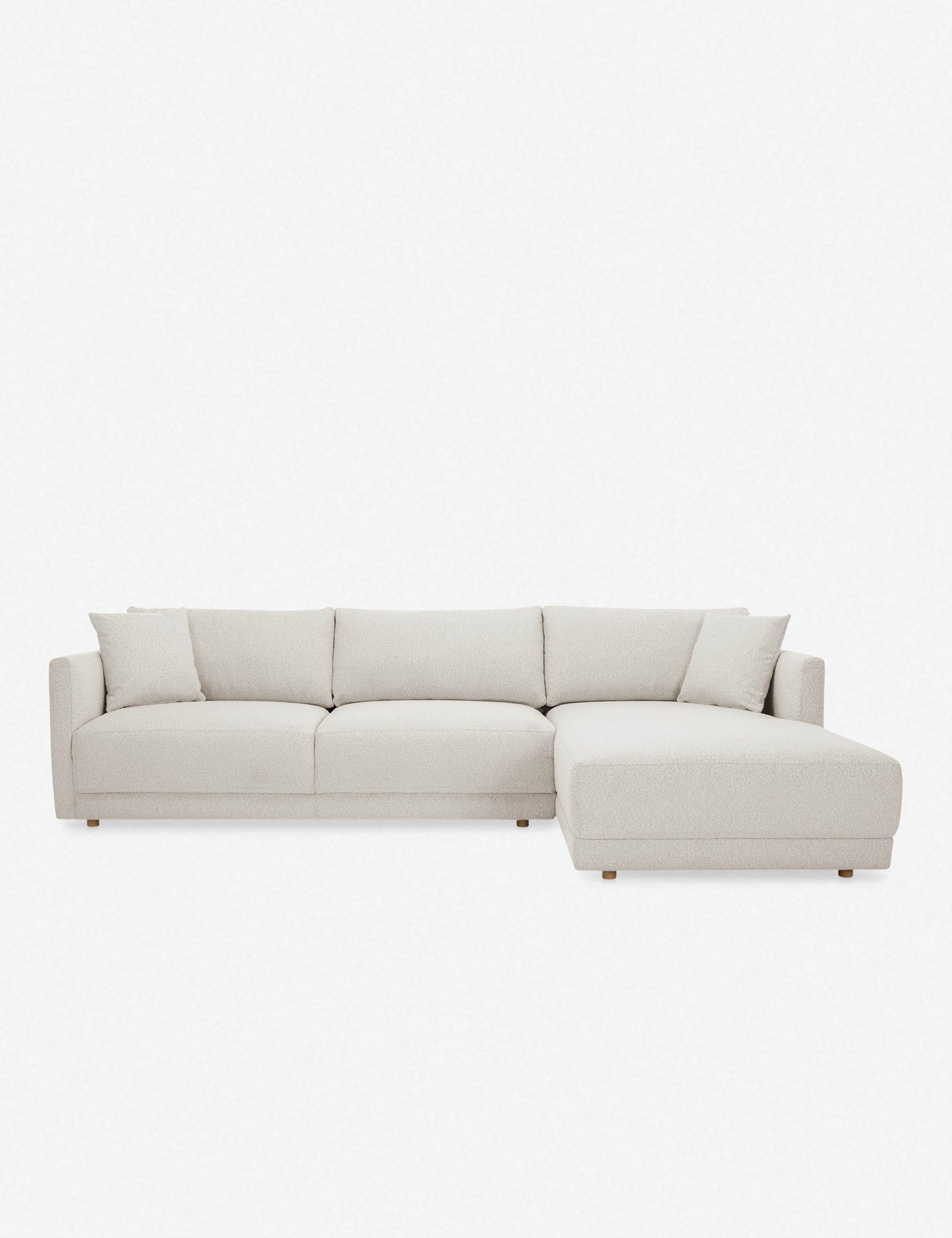 Modern Fairfield Sectional Sofa - 3-Piece L-Shaped Couch Set with Reversible Chaise, Soft Fabric Upholstery & Sturdy Wood Frame - Perfect for Living Room, Family Room or Home Theater Seating