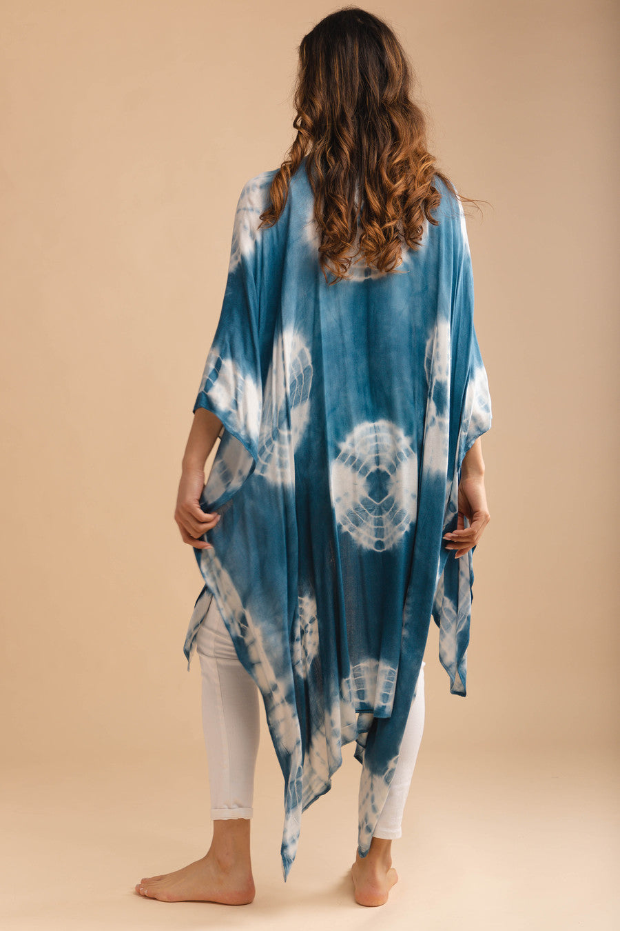 Stylish Tie Dye Ruana Shawl - Boho Chic Womens Wrap - Perfect for Beach Cover Up, Music Festivals & Cozy Evenings