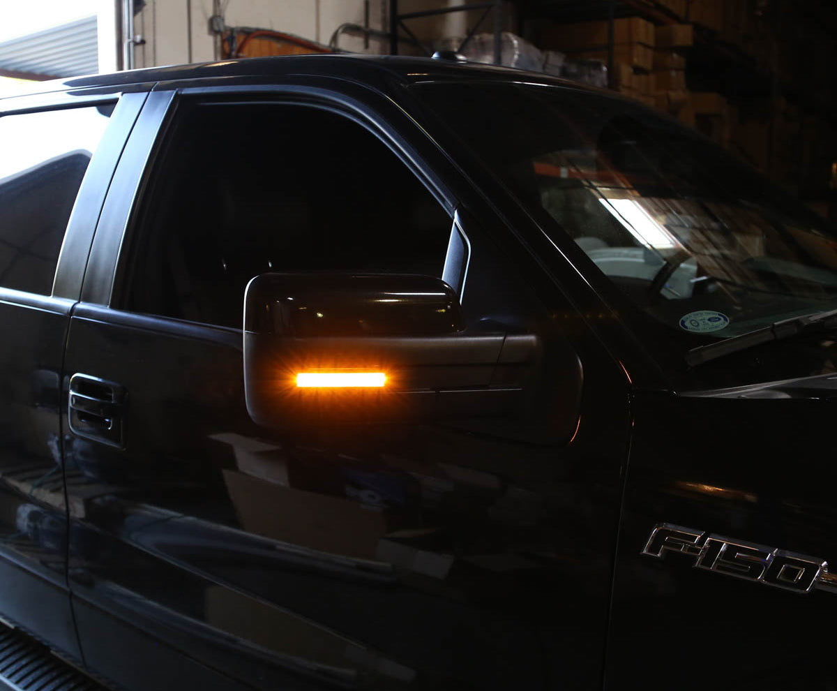 Amber LED Side Marker Lights for 2009-2014 Ford F-150 & 2010-2014 SVT Raptor - Clear Lens, Enhanced Visibility & Safety for Night Driving & Off-Road Adventures