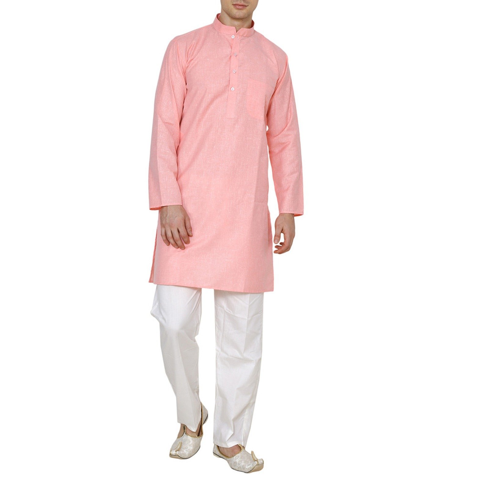 Royal Indian Pink Traditional Men's Ethnic Kurta Pajama Set for Diwali & Cultural Celebrations | Wedding, Festival & Special Occasion Outfit