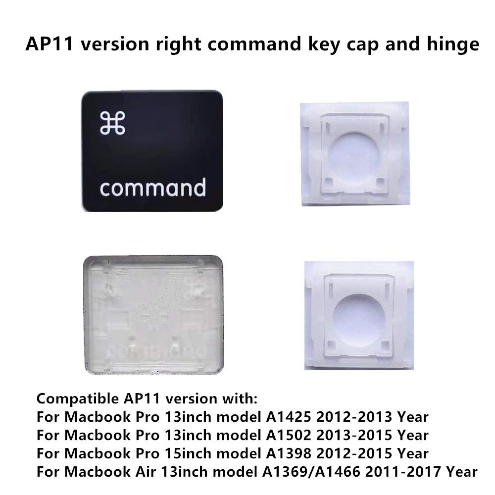 Original Replacement Right Command Key Cap & Hinge for MacBook Pro A1425 A1502 A1398 & MacBook Air A1369 A1466 - Fix Broken Keyboard Keys for Easy Typing & Productivity