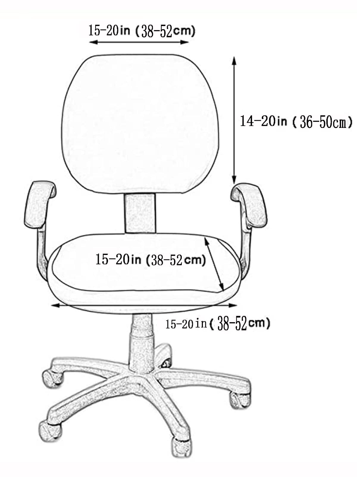 Stretchable Spandex Office Chair Cover - Rotating Armchair Slipcover Protector for Computer Desk, Home, Dining & Study Room - Removable & Washable Seat Cover (Red) - Perfect for Home Office, Gaming & Workspace Ergonomics