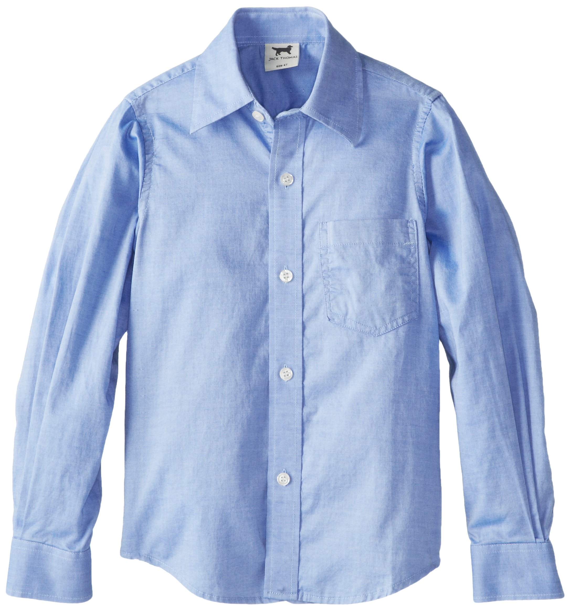 Jack Thomas Boys' Long Sleeve Oxford Dress Shirt for School, Church & Special Occasions - Classic Button Down Formal Shirt for Kids