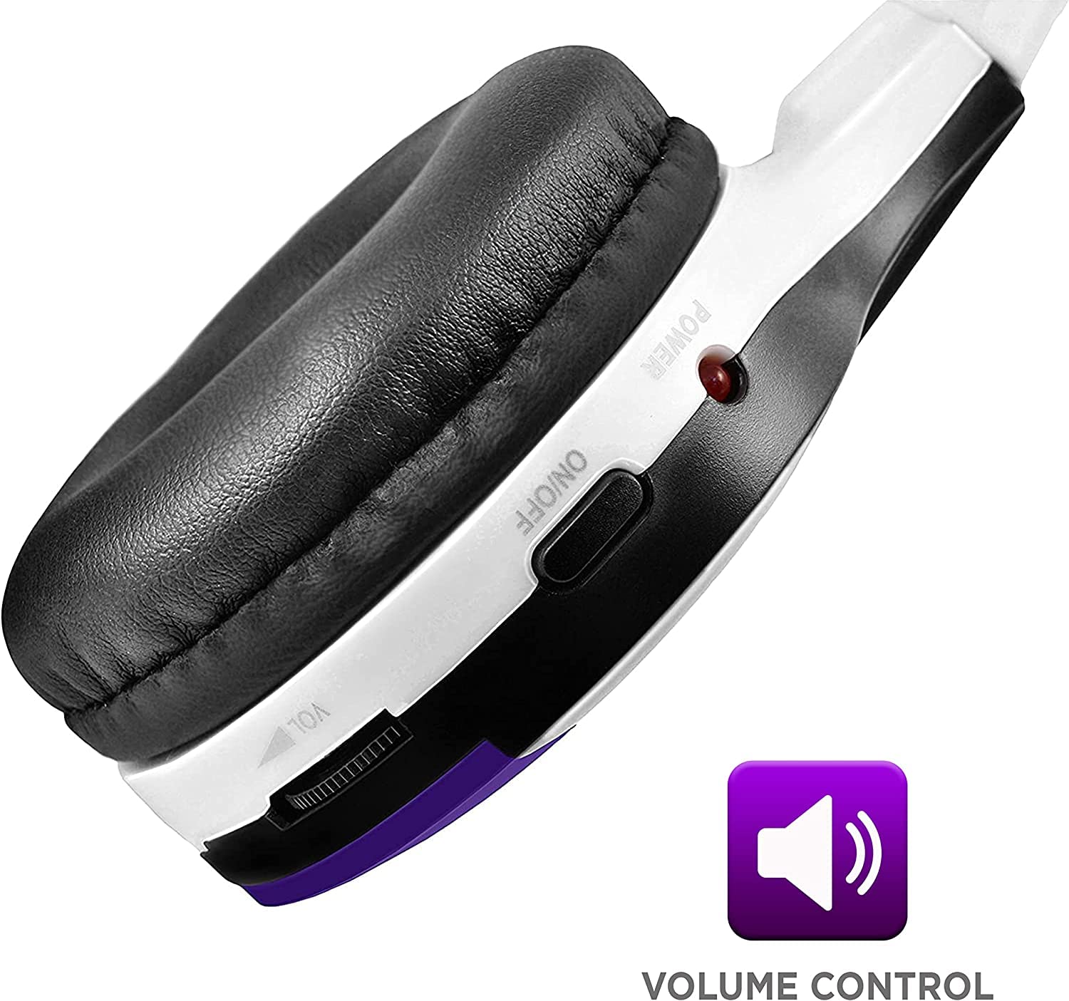 XO Vision IR630PR Universal IR Wireless Foldable Bluetooth Headphones - Purple Lightweight Portable Headset for iPhone, Android, Car & Kids | Perfect for Travel, Gaming & Car Entertainment Systems