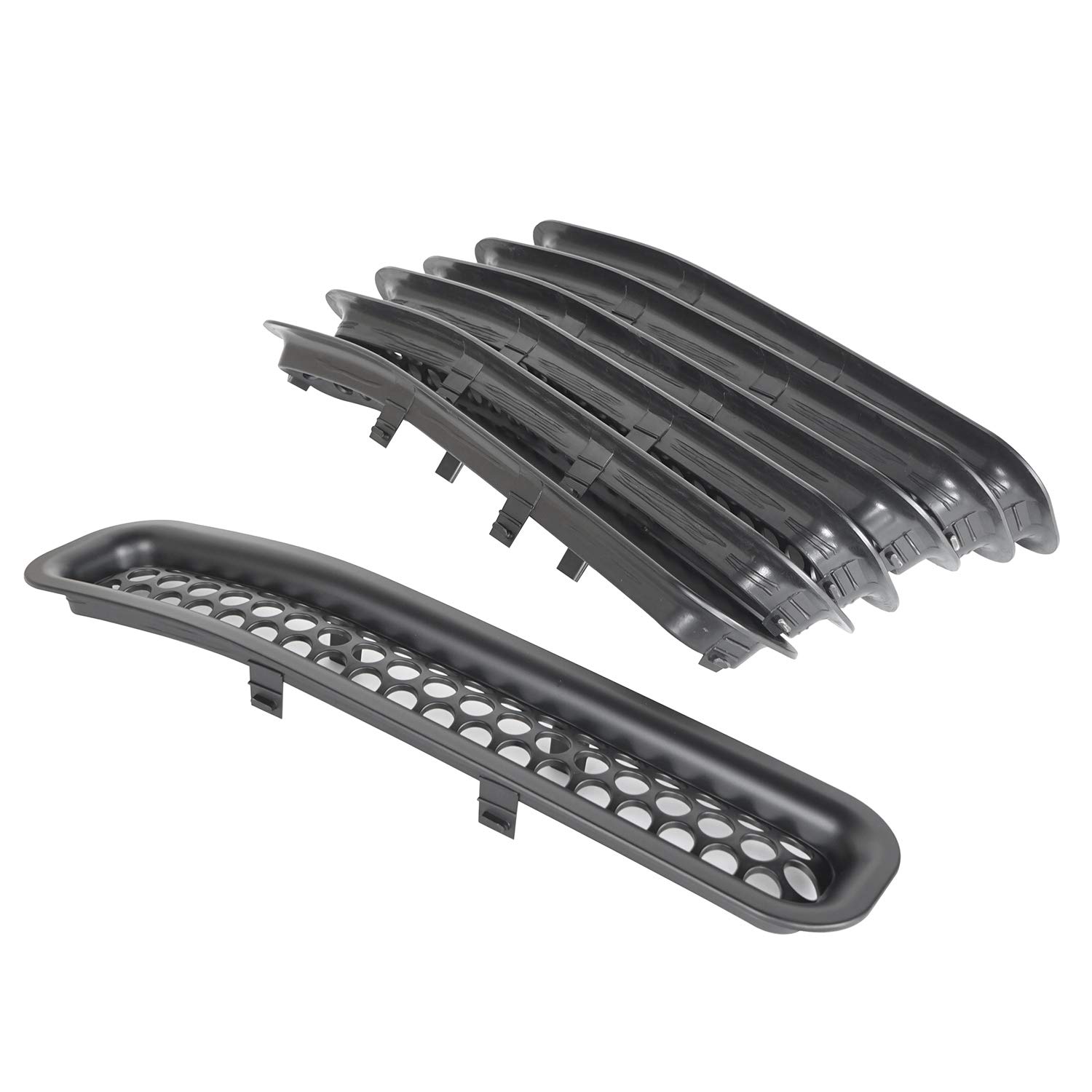 Hooke Road Black Front Grill Mesh Inserts - Honeycomb Grille Guards for 1997-2006 Jeep Wrangler TJ & Unlimited (7-Piece Set) - Durable Off-Road Protection & Custom Style Upgrade for Jeep Enthusiasts