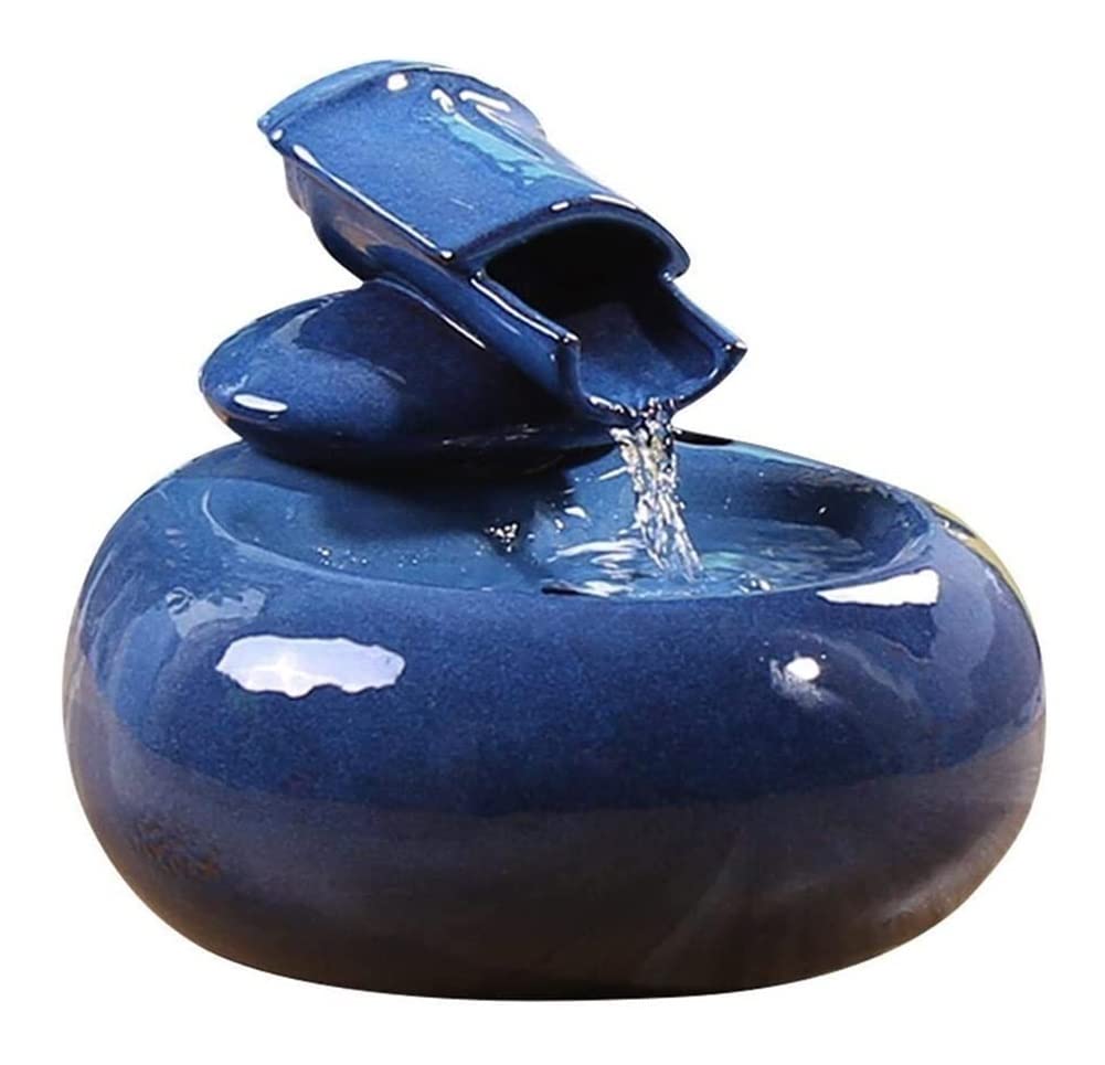 Ceramic Automatic Cat Water Fountain with Silent Pump - Pet Drinking Fountain for Cats & Small Dogs - Quiet Circulating Water Dispenser for Home, Office, or Travel Use