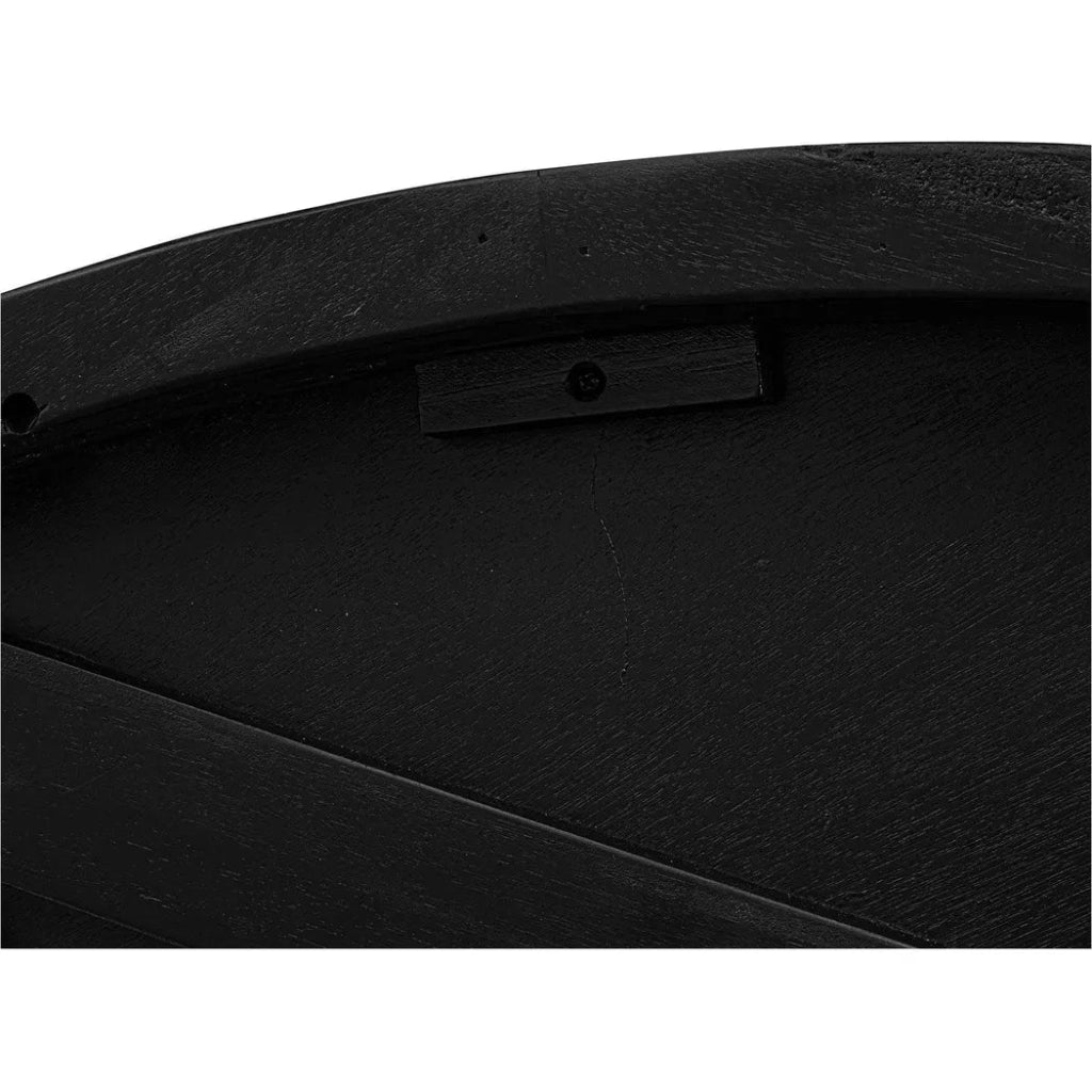 60 Inch Parquet Wood Black Round Dining Table - Perfect for Small Spaces, Kitchen Nooks & Cozy Family Gatherings