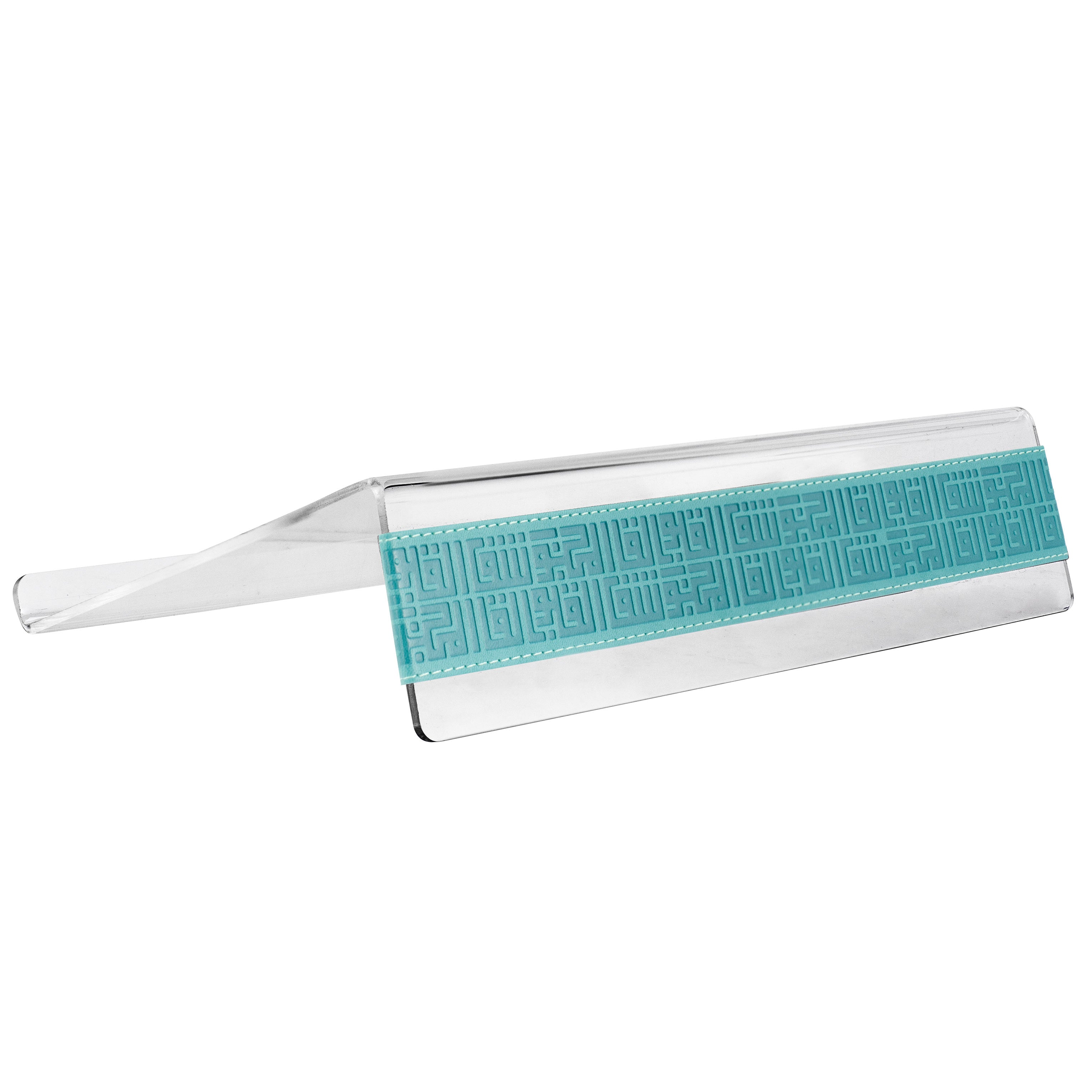 Dimlaj Shafa Acrylic Laptop Stand - Adjustable Ergonomic Riser for MacBook, iPad & Notebooks - Turquoise - Perfect for Home Office, Desk & Workspace