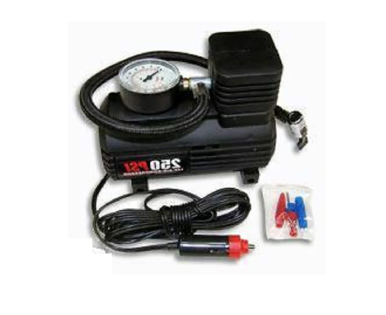 Portable Mini 12V DC Electric Air Compressor Pump - 250PSI Tire Inflator for Cars, Bikes & Sports Balls | Fast Inflation for Emergency Roadside, Camping & Home Use