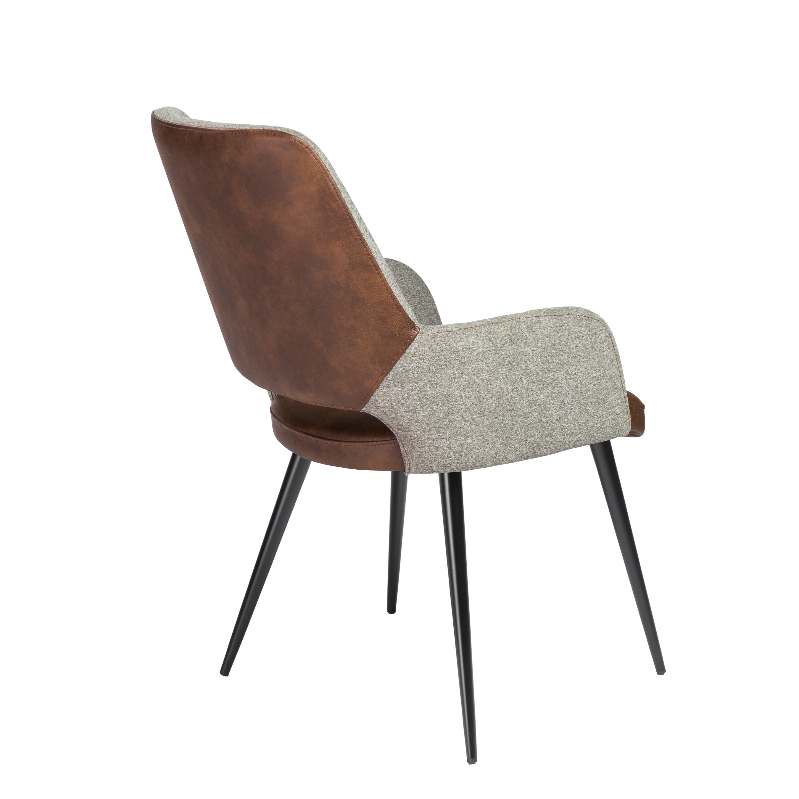 Eurostyle Modern Desi Armchair - Fabric & Leather Upholstered Living Room Chair for Home & Office Comfort