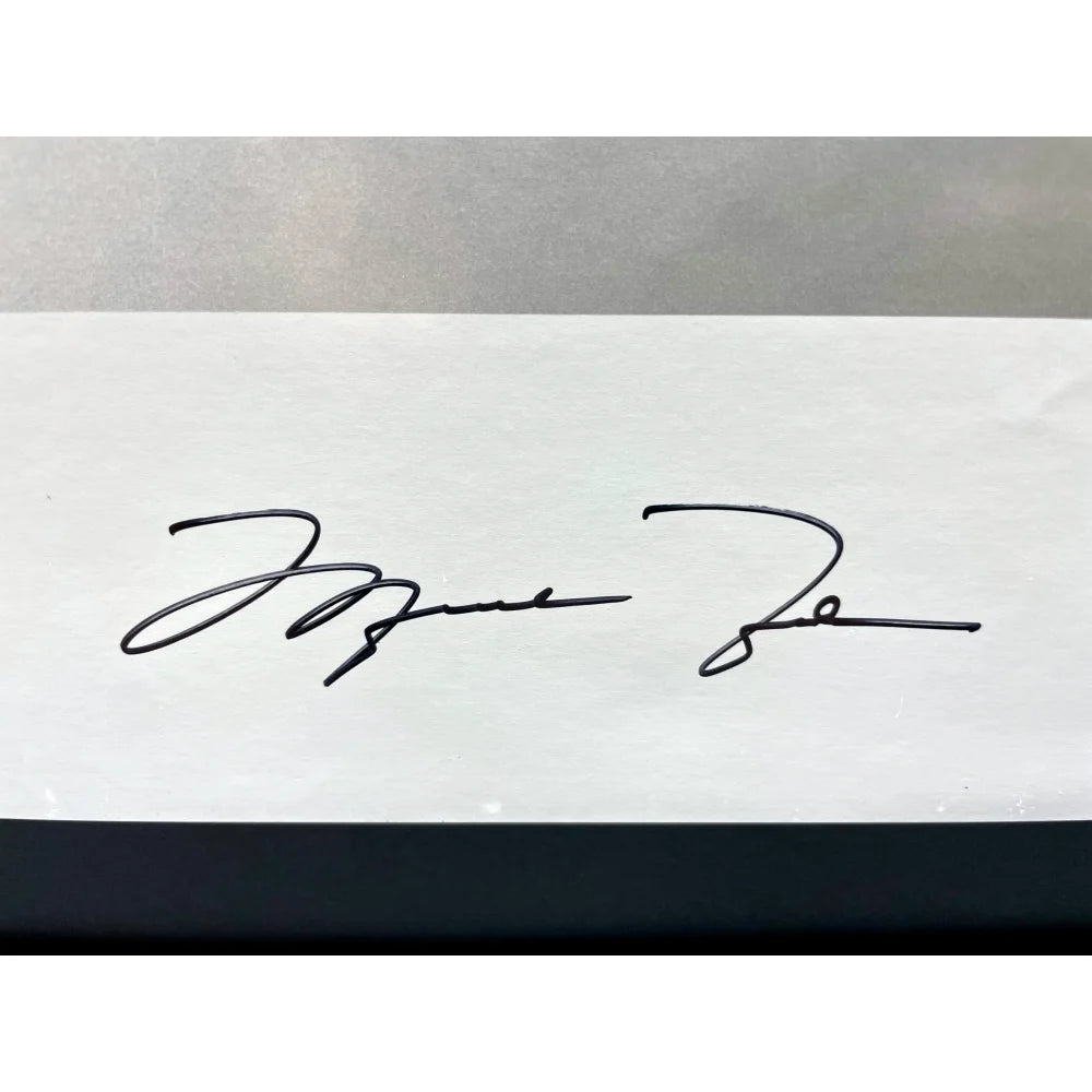 Michael Jordan Autographed Wings Poster - Framed Upper Deck UDA COA Signed #D/500 Chicago Bulls - Perfect for Sports Memorabilia Collectors & Basketball Fans