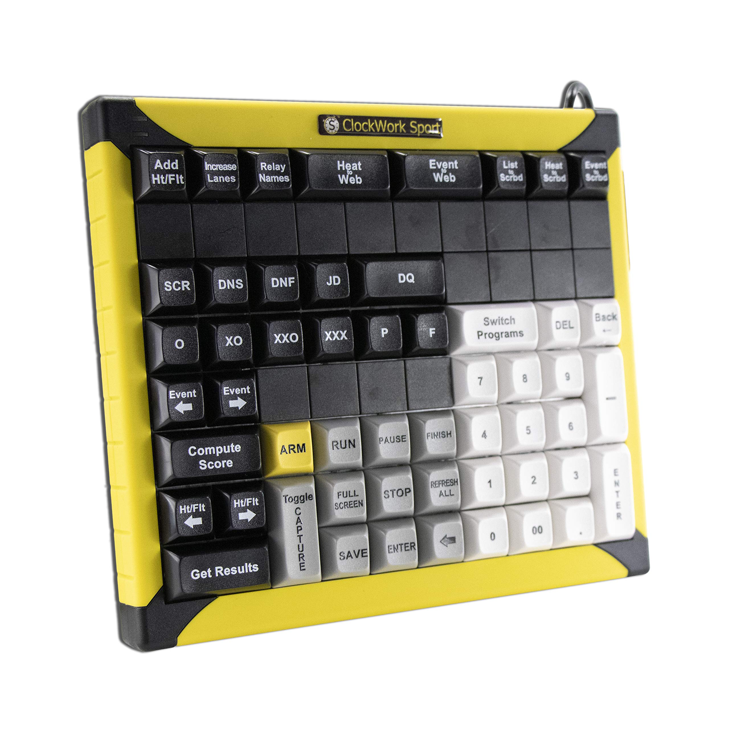 Hy-Tek & FinishLynx Clockwork Control Board with 80-Key Keyboard - Timing System Accessory for Track & Field Events, Swimming Meets, and Sports Competitions