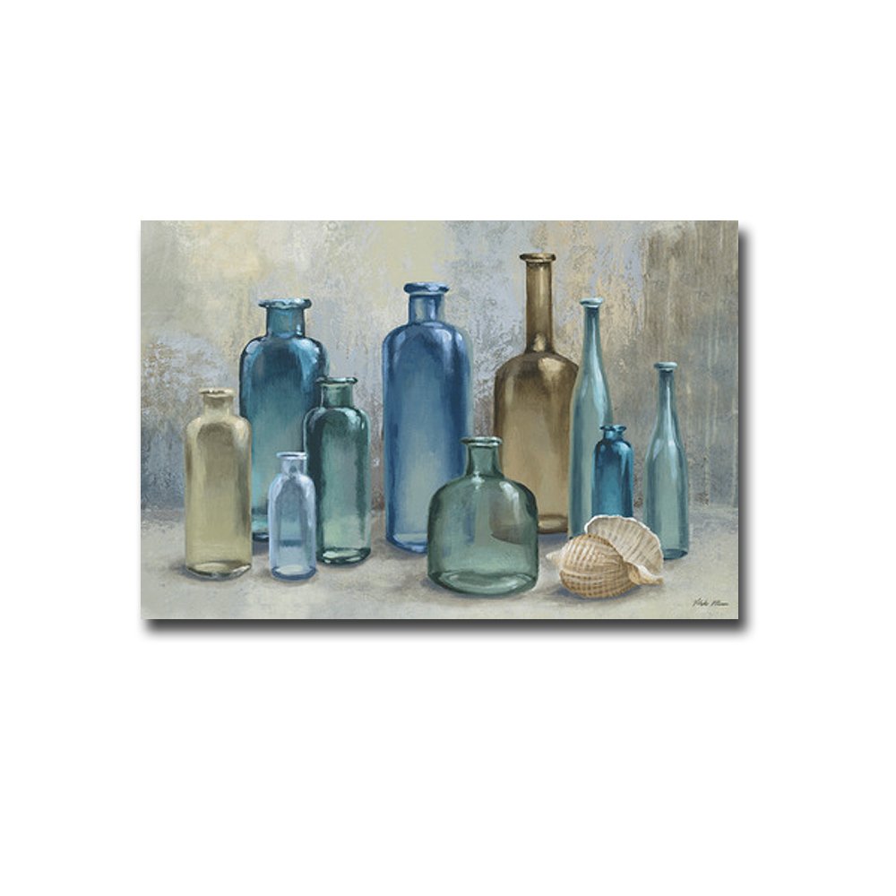 Premium Glass Bottles Gallery Wrapped Canvas Giclee Art Print by Michael Marcon - Ready to Hang Wall Decor for Living Room, Bedroom & Office
