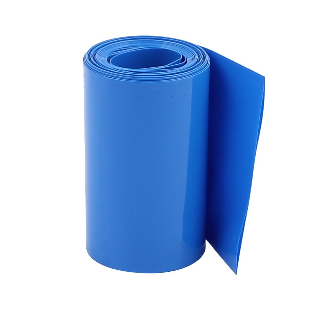 uxcell 60mm Flat Width 5.5M Length Blue PVC Heat Shrink Tubing for 18650 Batteries - Battery Insulation, Wire Protection & DIY Electronics Projects