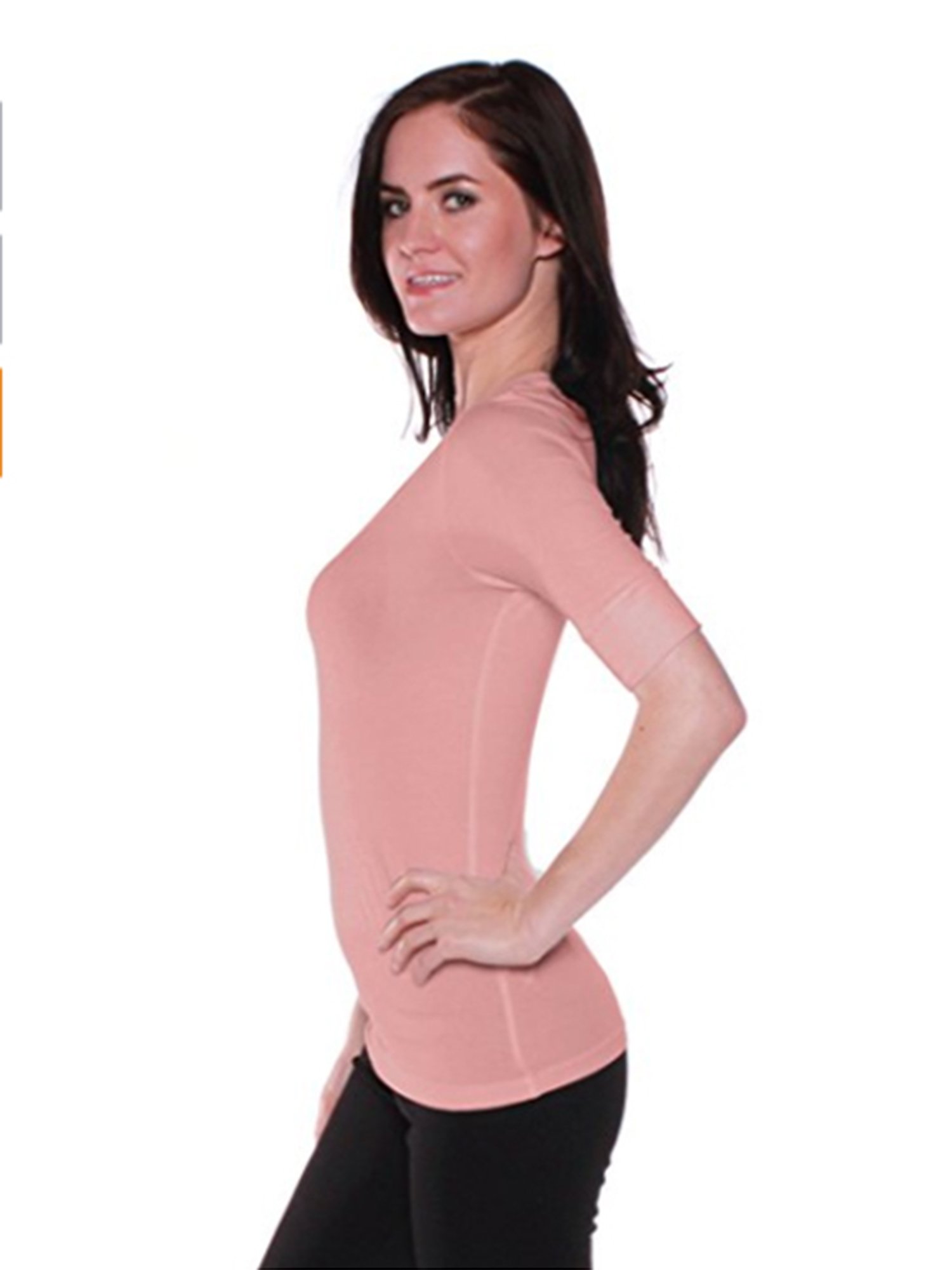 Emmalise Women's Slim Athletic Fit V-Neck T-Shirt - Half Sleeve Casual Top for Workout & Everyday Wear | Gym, Yoga, Running & Lounge