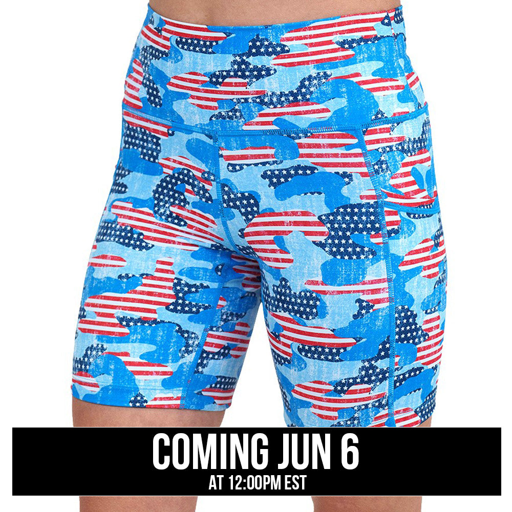 Camo Flag Print Shorts for Men - Comfortable & Stylish Outdoor Activewear | Perfect for Hiking, Gym, and Casual Wear